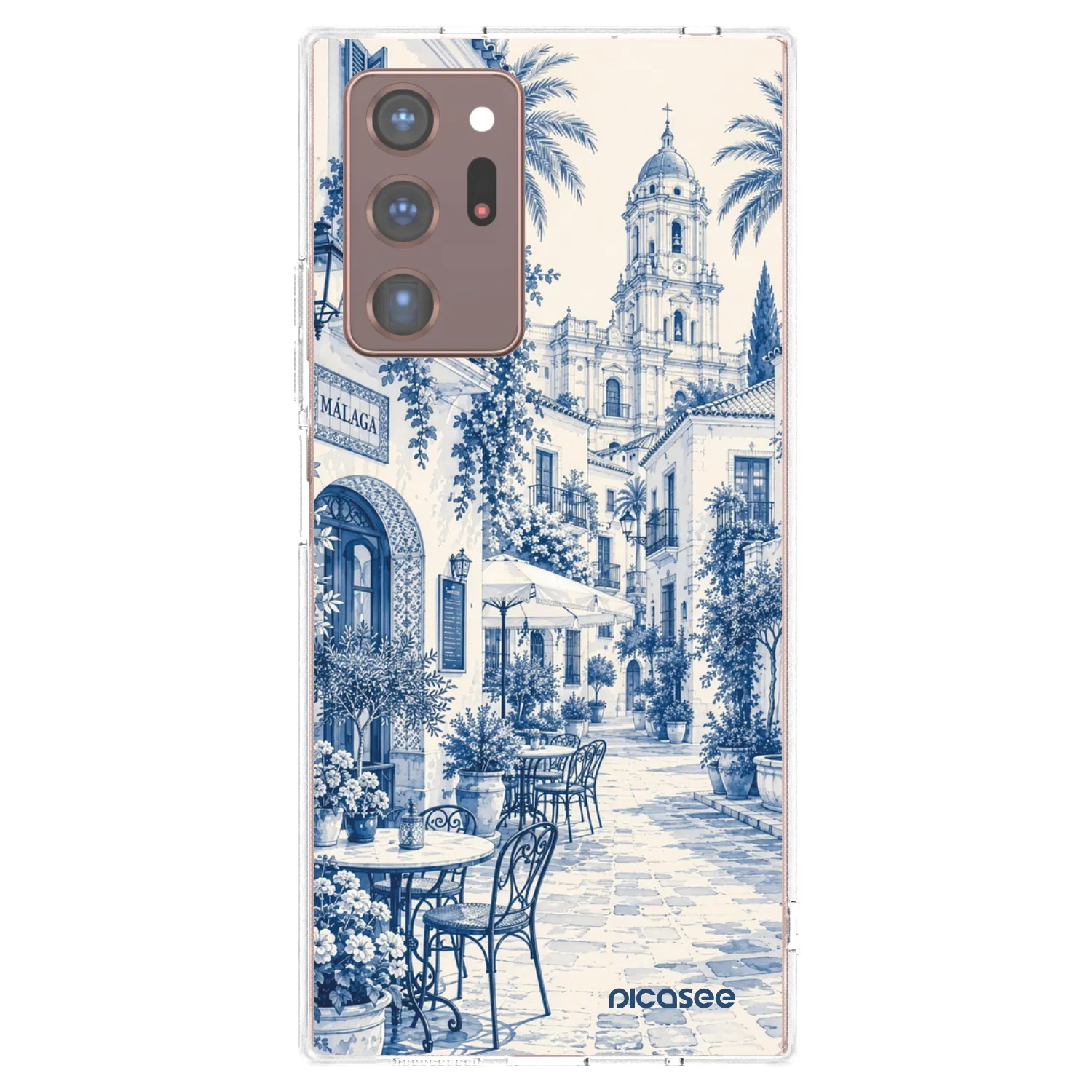 Picasee Samsung Galaxy Note 20 Ultra Hülle - Transparentes Silikon - Calle Azul