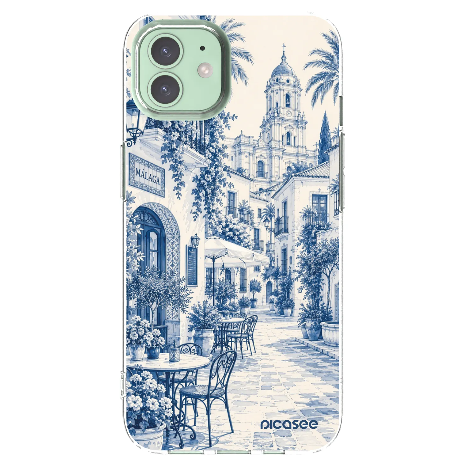 Picasee Apple iPhone 12 Pro Hülle - Transparentes Silikon - Calle Azul
