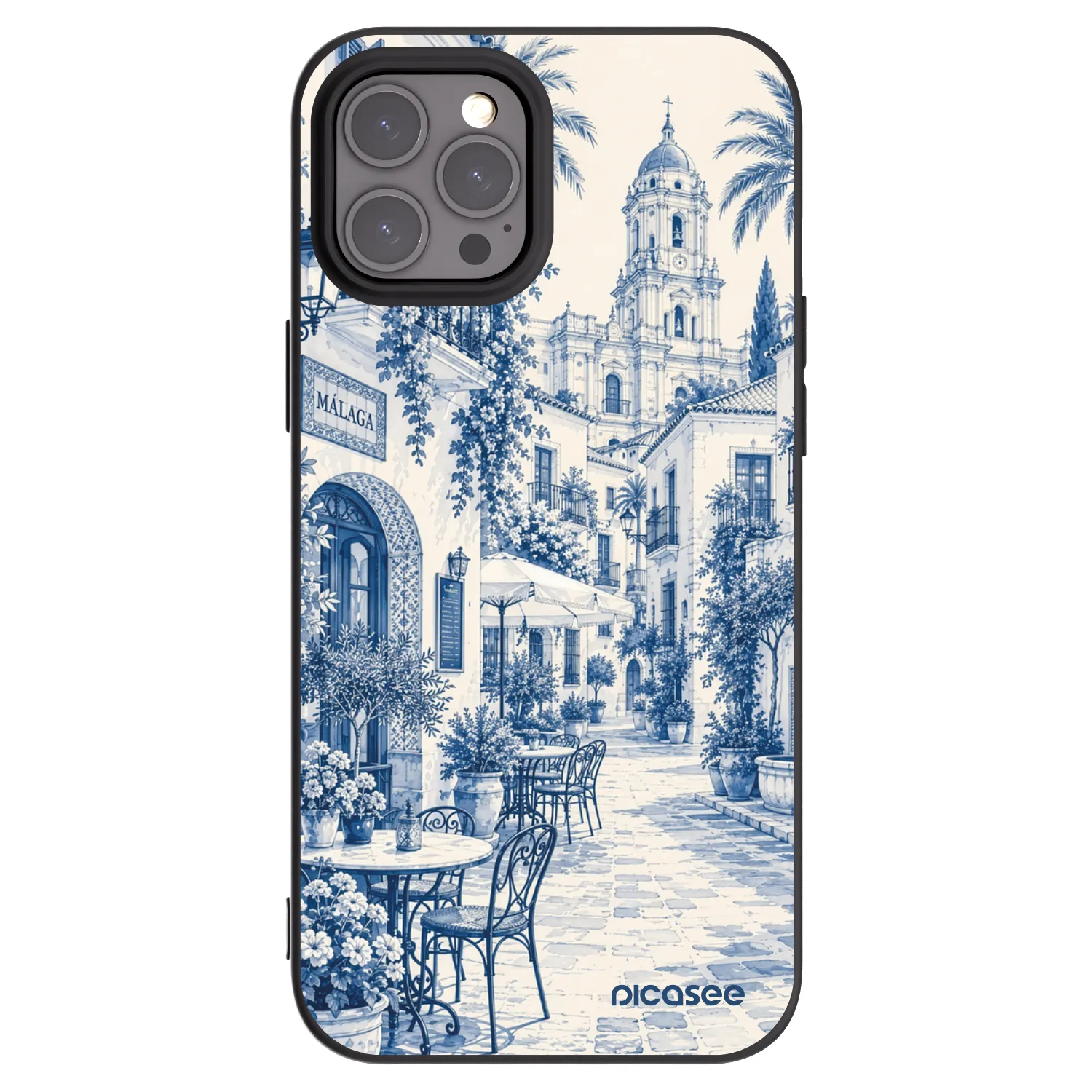 Picasee Apple iPhone 12 Pro Max Hülle - Schwarzes Silikon - Calle Azul