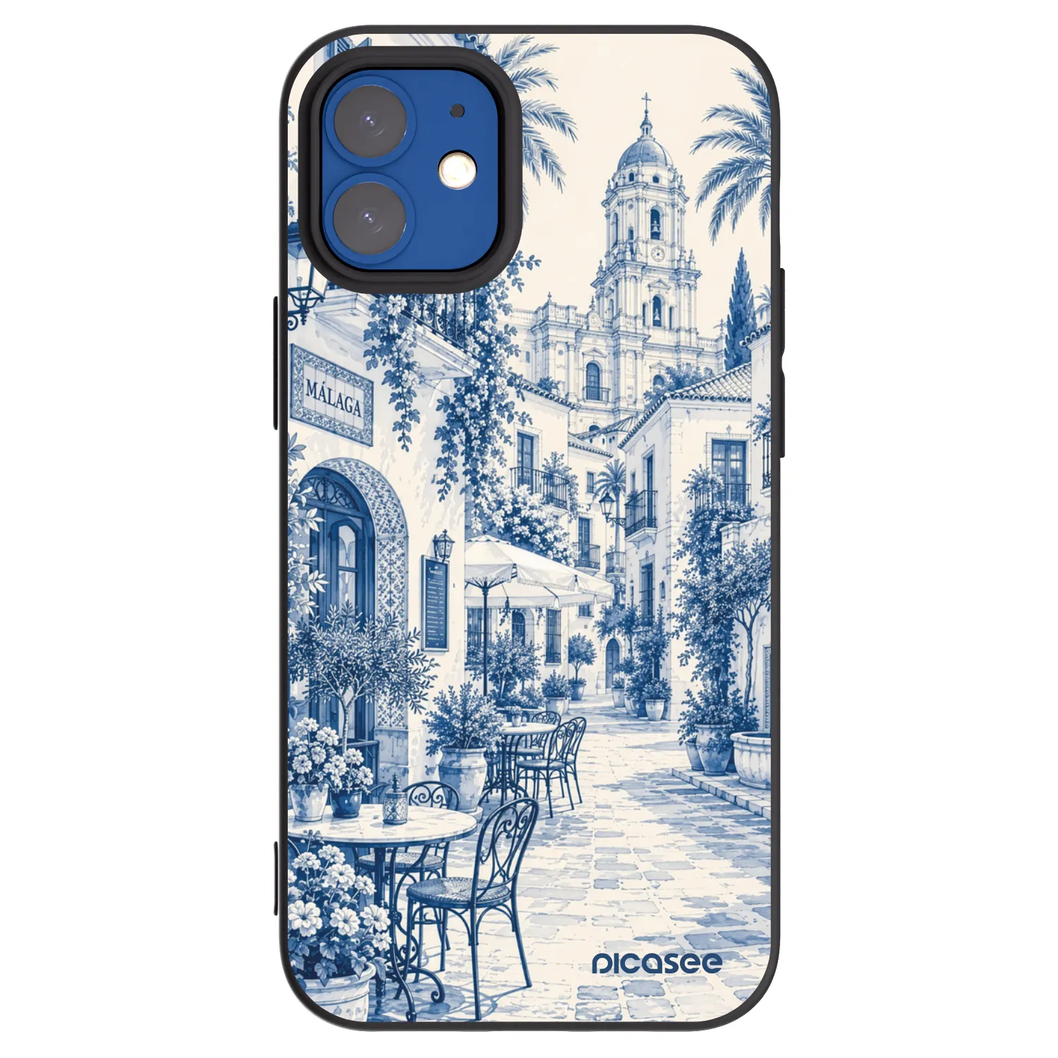 Picasee Apple iPhone 12 mini Hülle - Schwarzes Silikon - Calle Azul
