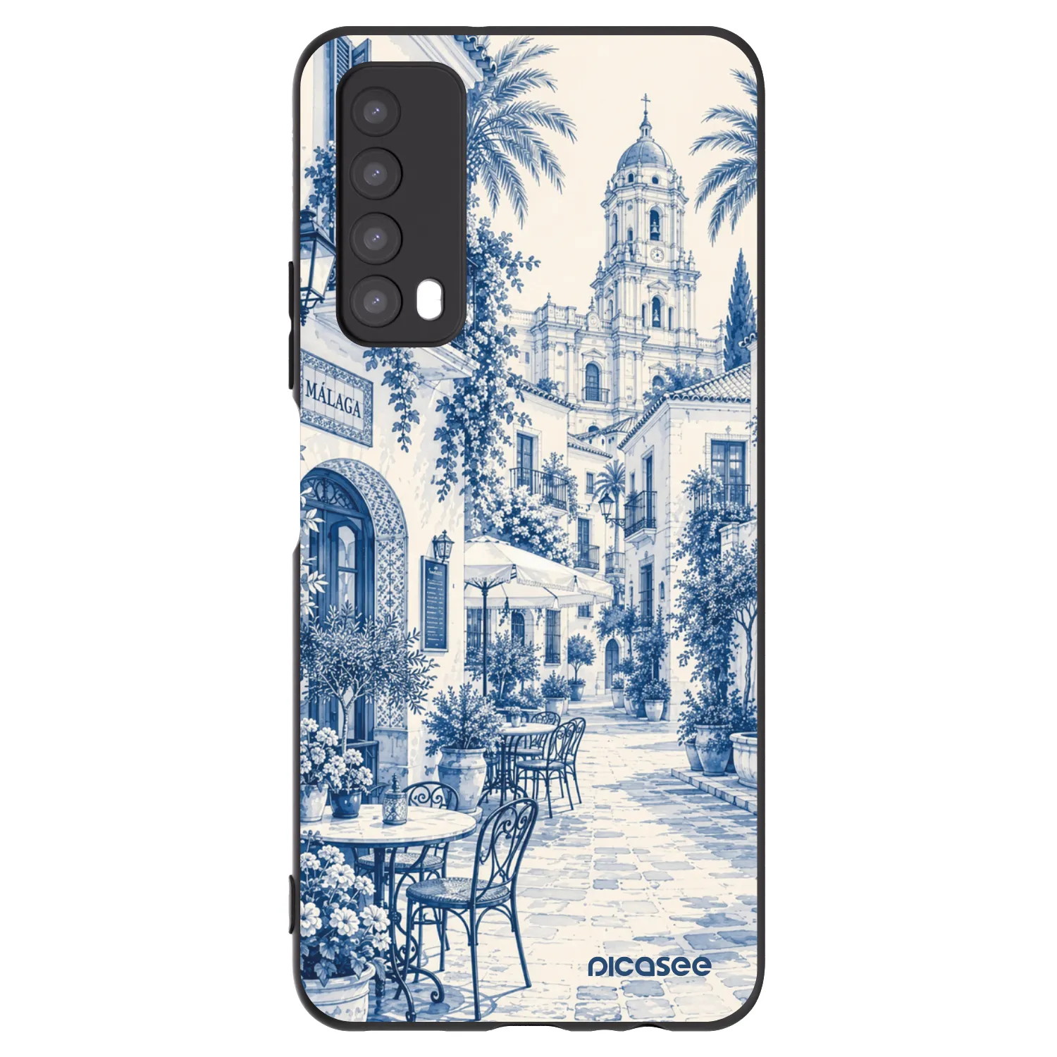 Picasee Huawei P Smart 2021 Hülle - Schwarzes Silikon - Calle Azul