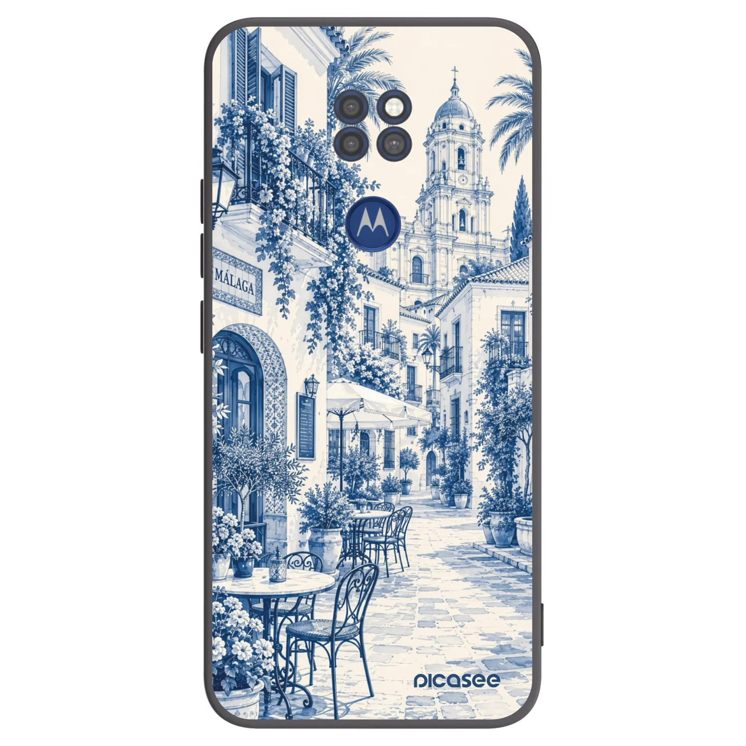 Picasee Motorola Moto G9 Play Hülle - Schwarzes Silikon - Calle Azul