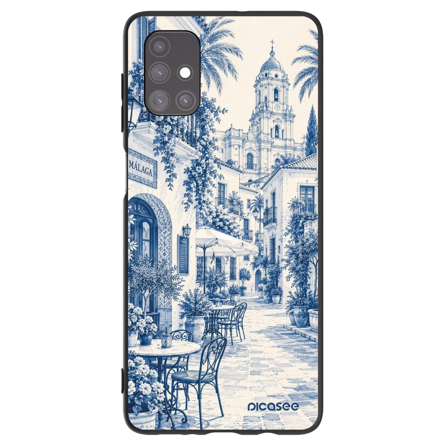 Picasee Samsung Galaxy M51 M515F Hülle - Schwarzes Silikon - Calle Azul