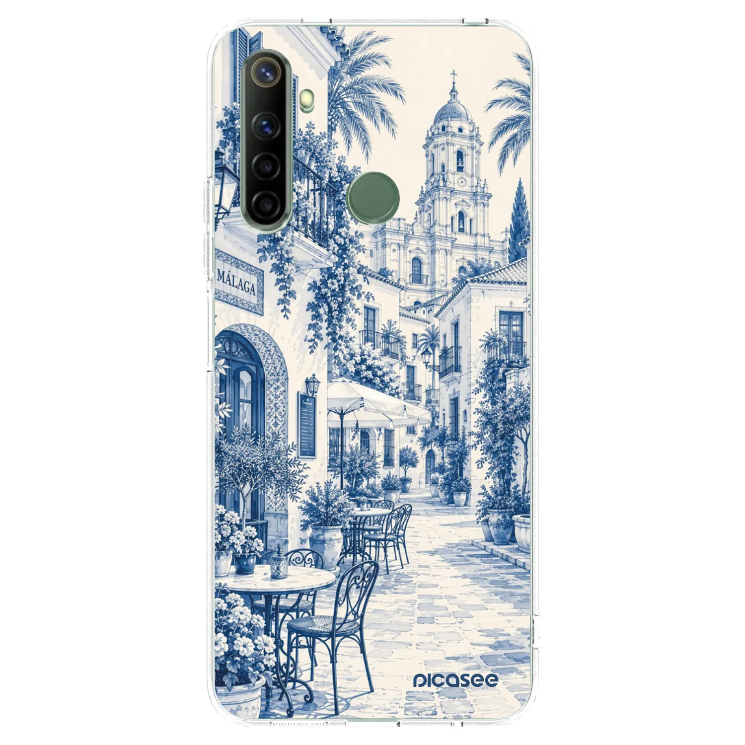 Picasee Realme 6i Hülle - Transparentes Silikon - Calle Azul