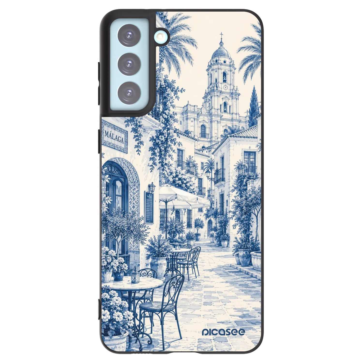 Picasee Samsung Galaxy S21+ 5G G996F Hülle - Schwarzes Silikon - Calle Azul