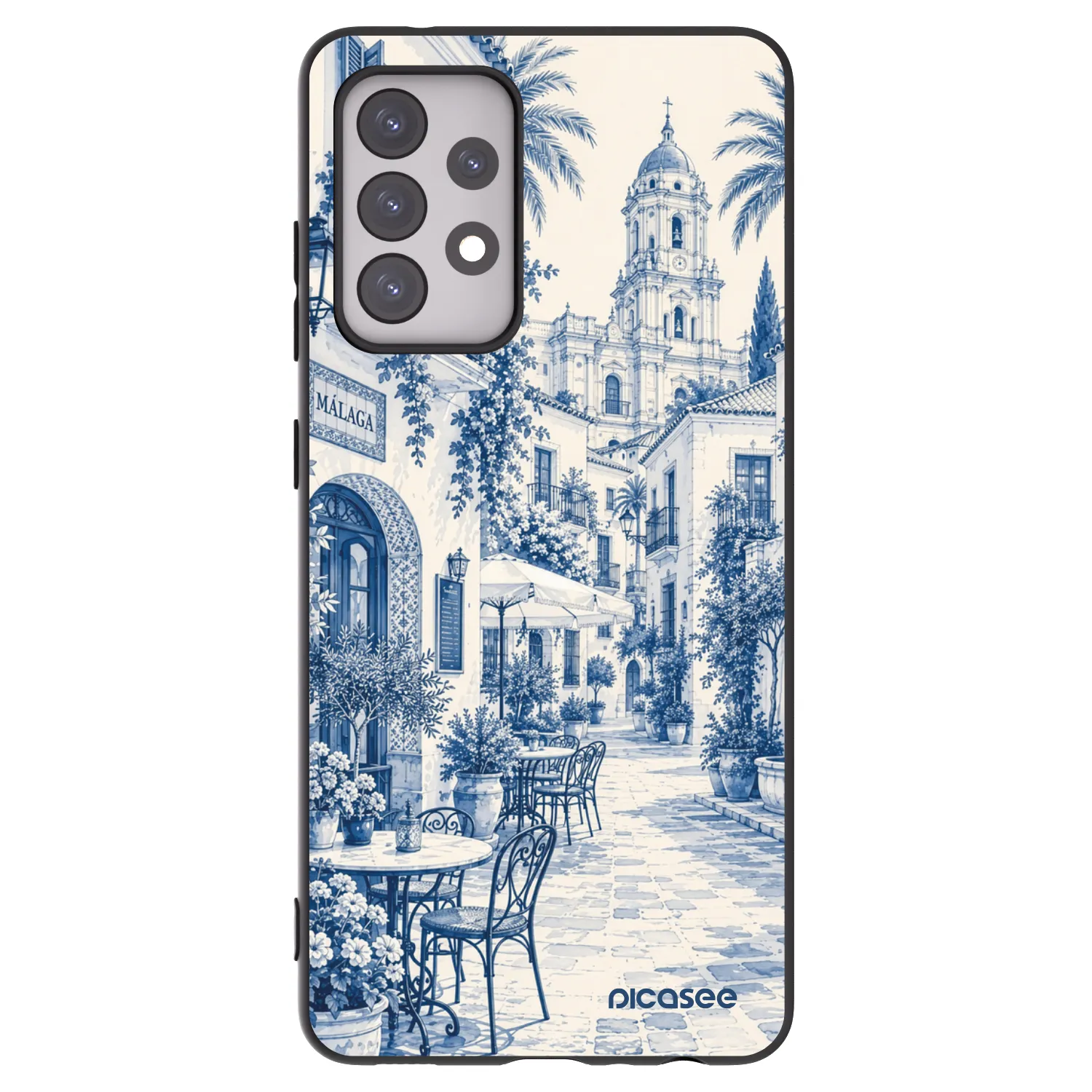 Picasee Samsung Galaxy A52 5G A525F Hülle - Schwarzes Silikon - Calle Azul