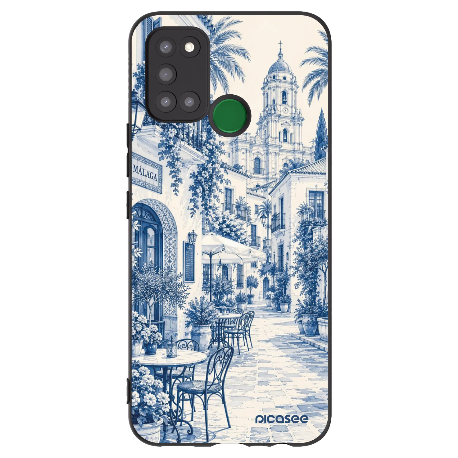 Picasee Realme 7i Hülle - Schwarzes Silikon - Calle Azul