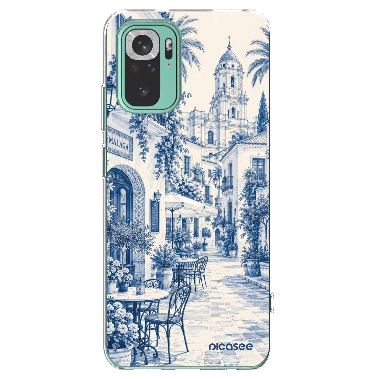 Picasee Xiaomi Redmi Note 10 Pro Hülle - Transparentes Silikon - Calle Azul