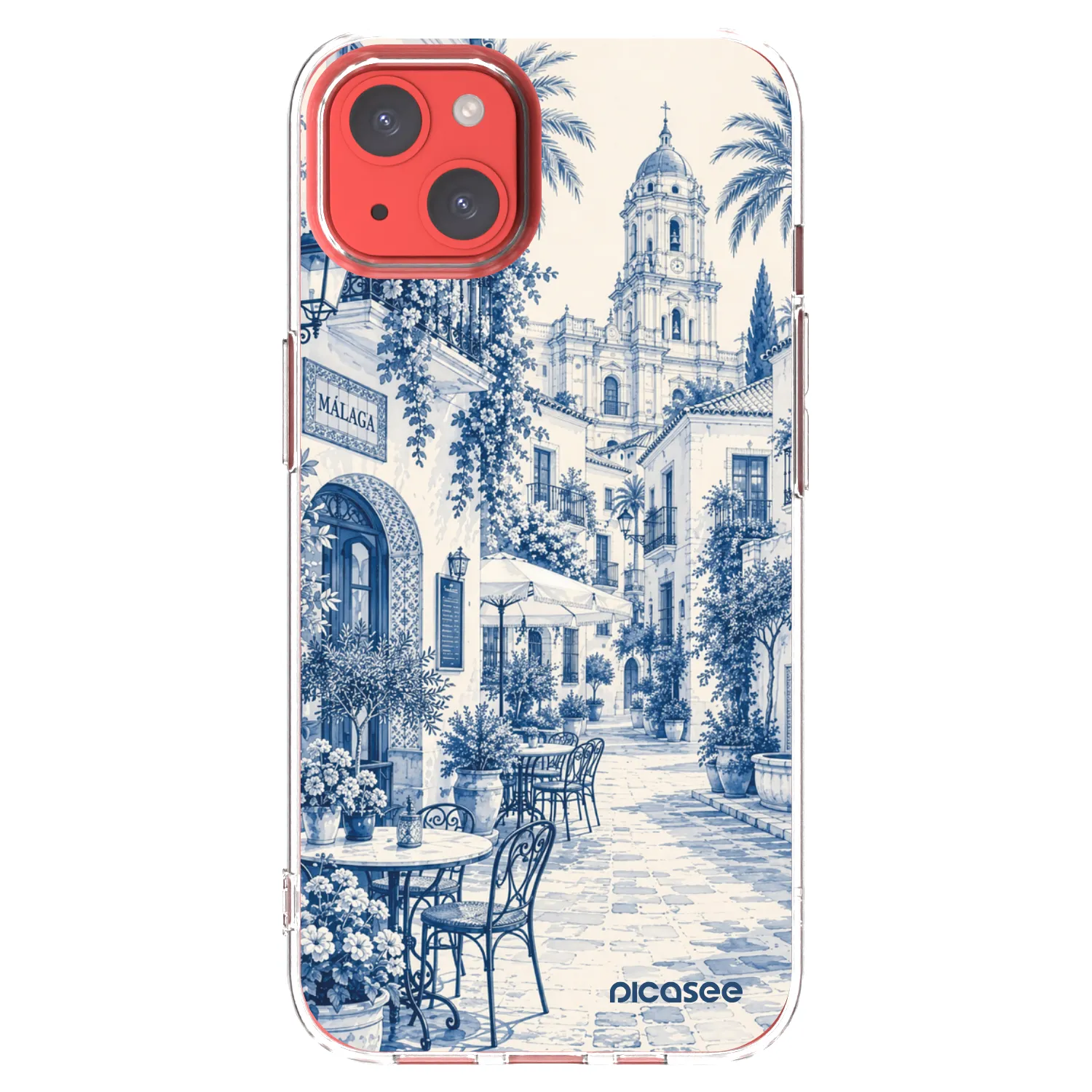 Picasee Apple iPhone 13 Hülle - Transparentes Silikon - Calle Azul