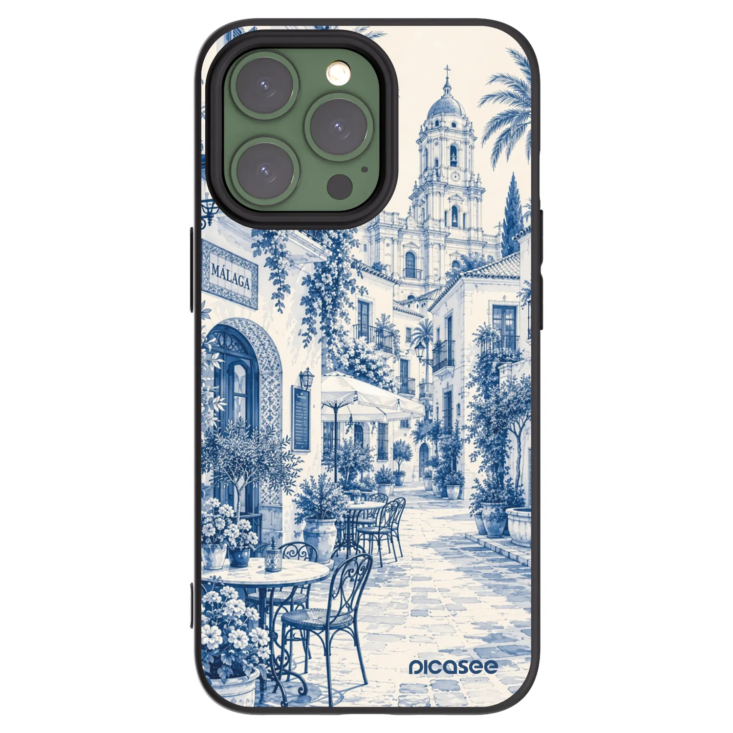Picasee Apple iPhone 13 Pro Hülle - Schwarzes Silikon - Calle Azul