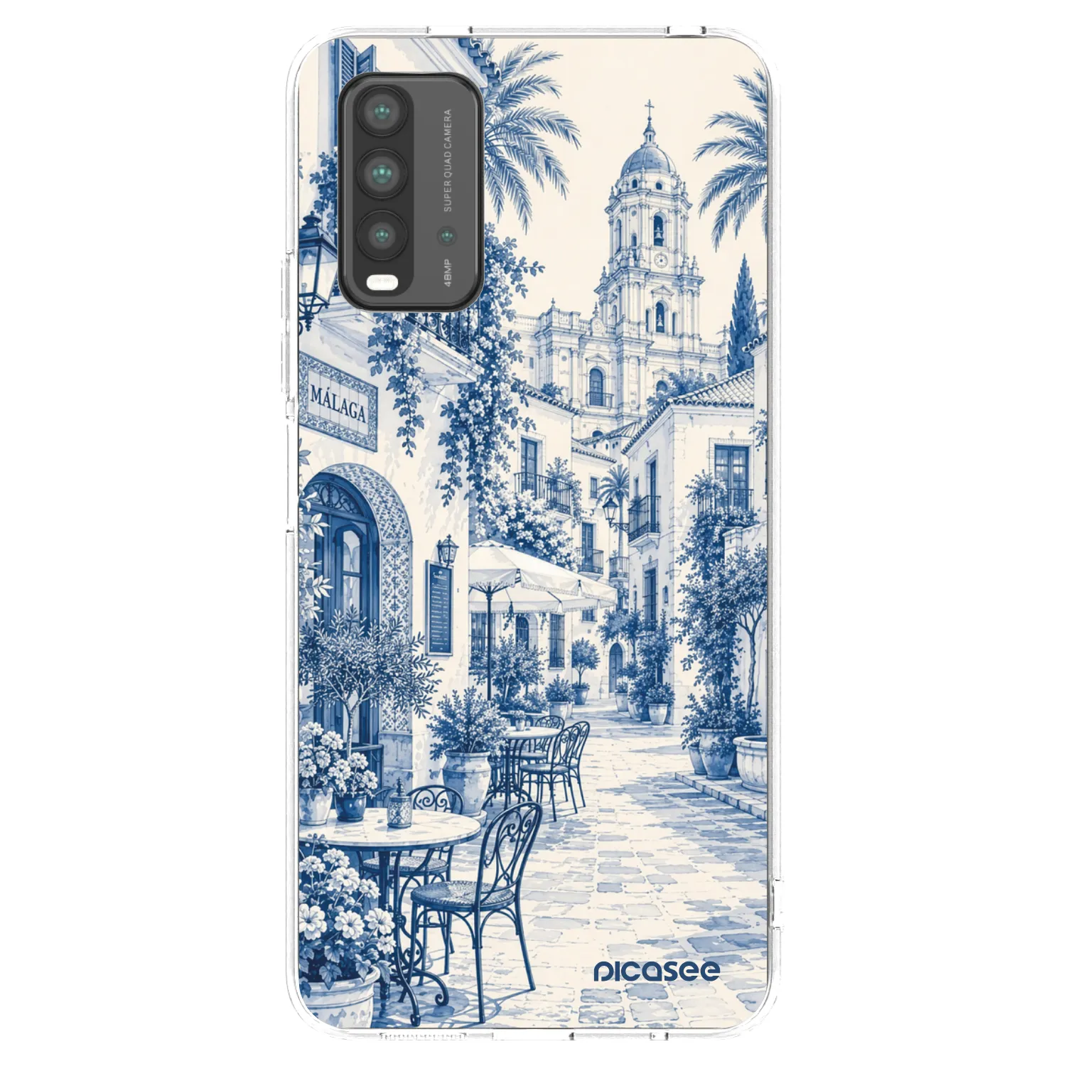 Picasee Xiaomi Redmi 9T Hülle - Transparentes Silikon - Calle Azul