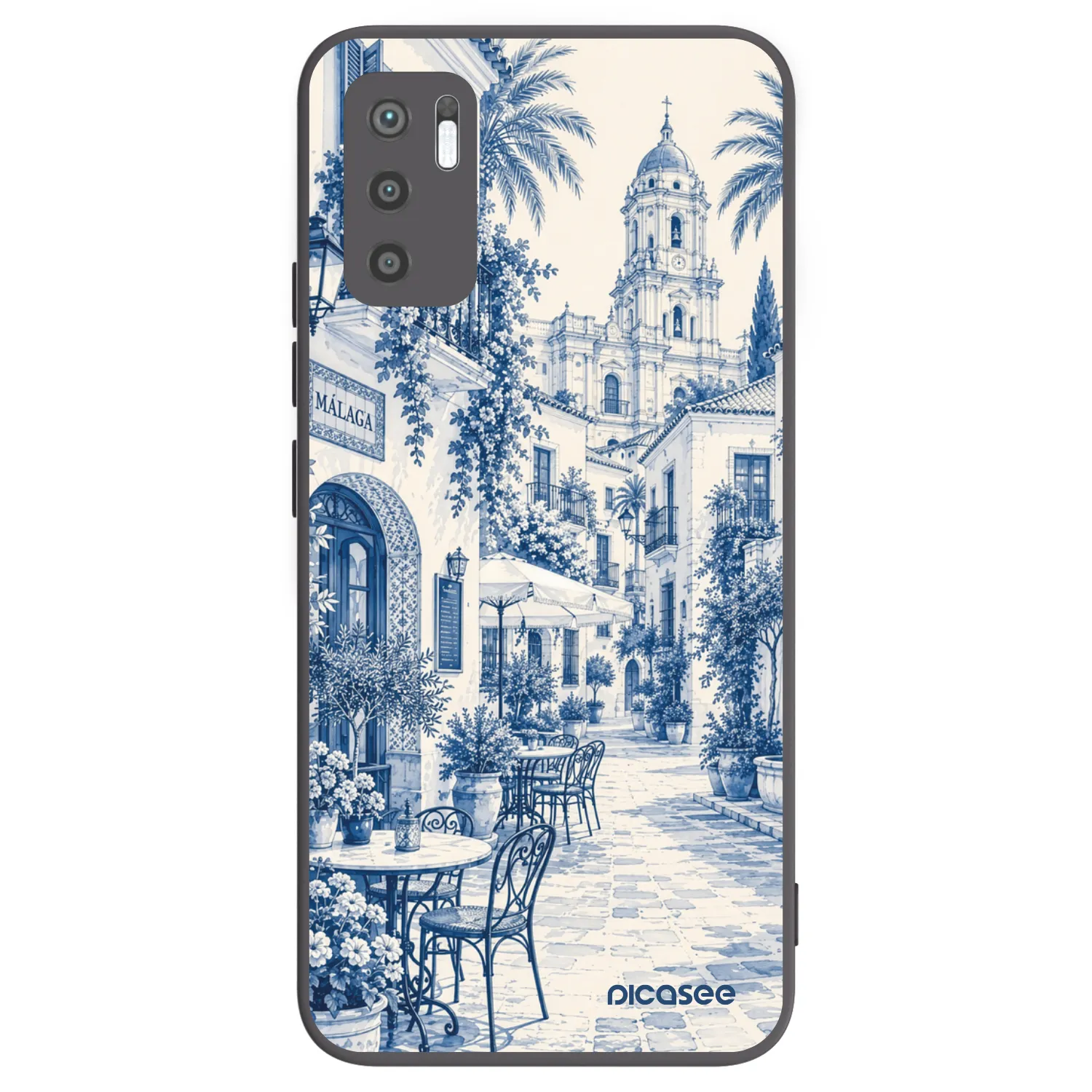Picasee Xiaomi Redmi Note 10 5G Hülle - Schwarzes Silikon - Calle Azul