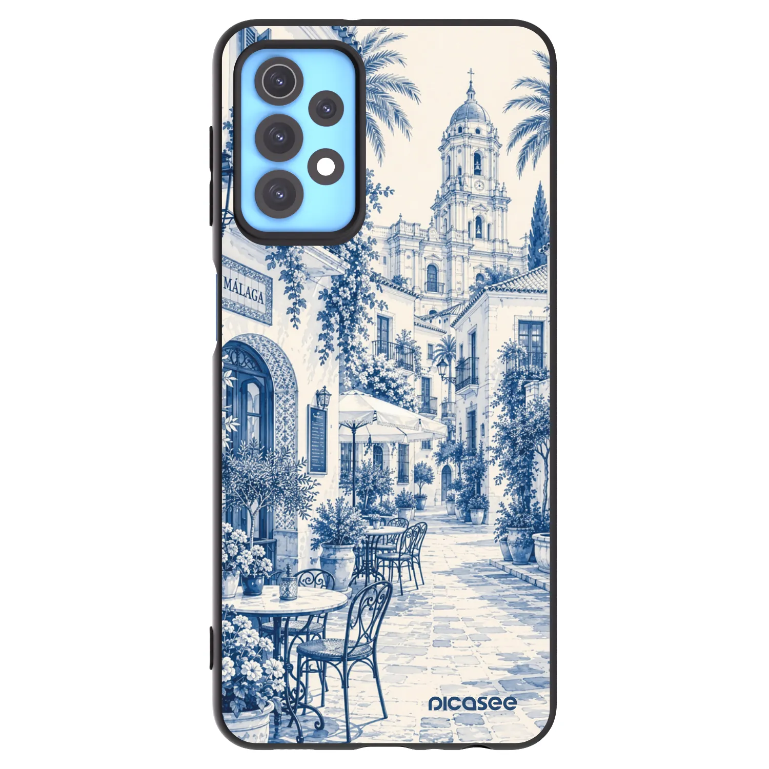 Picasee Samsung Galaxy A32 4G SM-A325F Hülle - Schwarzes Silikon - Calle Azul
