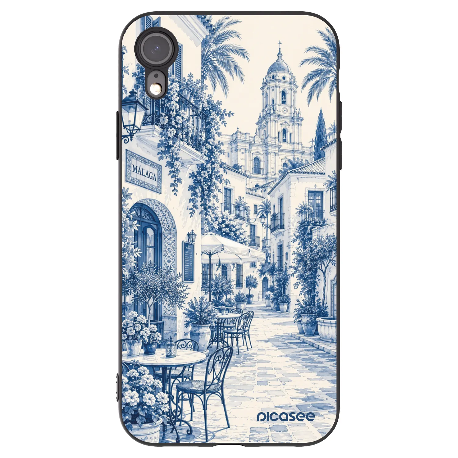 Picasee Apple iPhone XR Hülle - Schwarzes Silikon - Calle Azul
