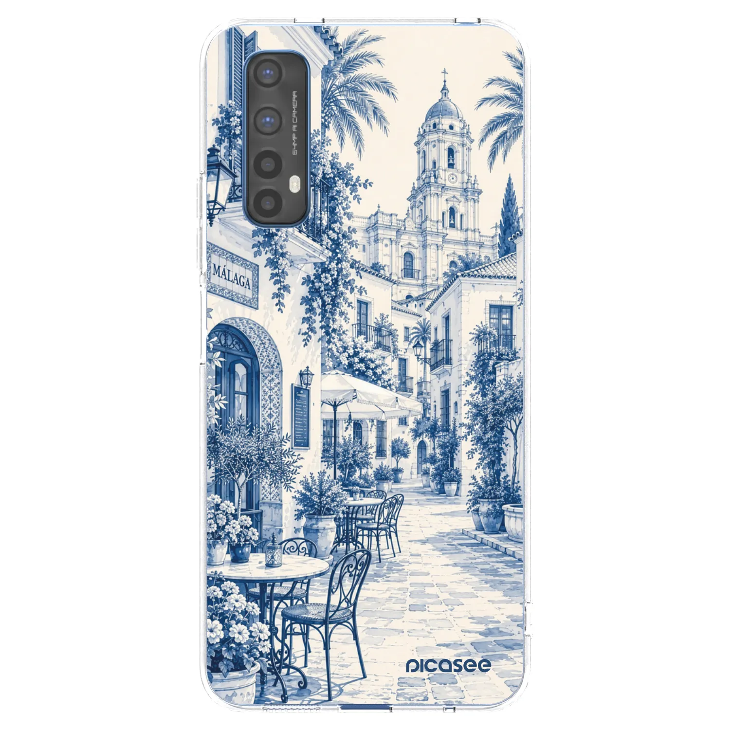 Picasee Realme 7 Hülle - Transparentes Silikon - Calle Azul