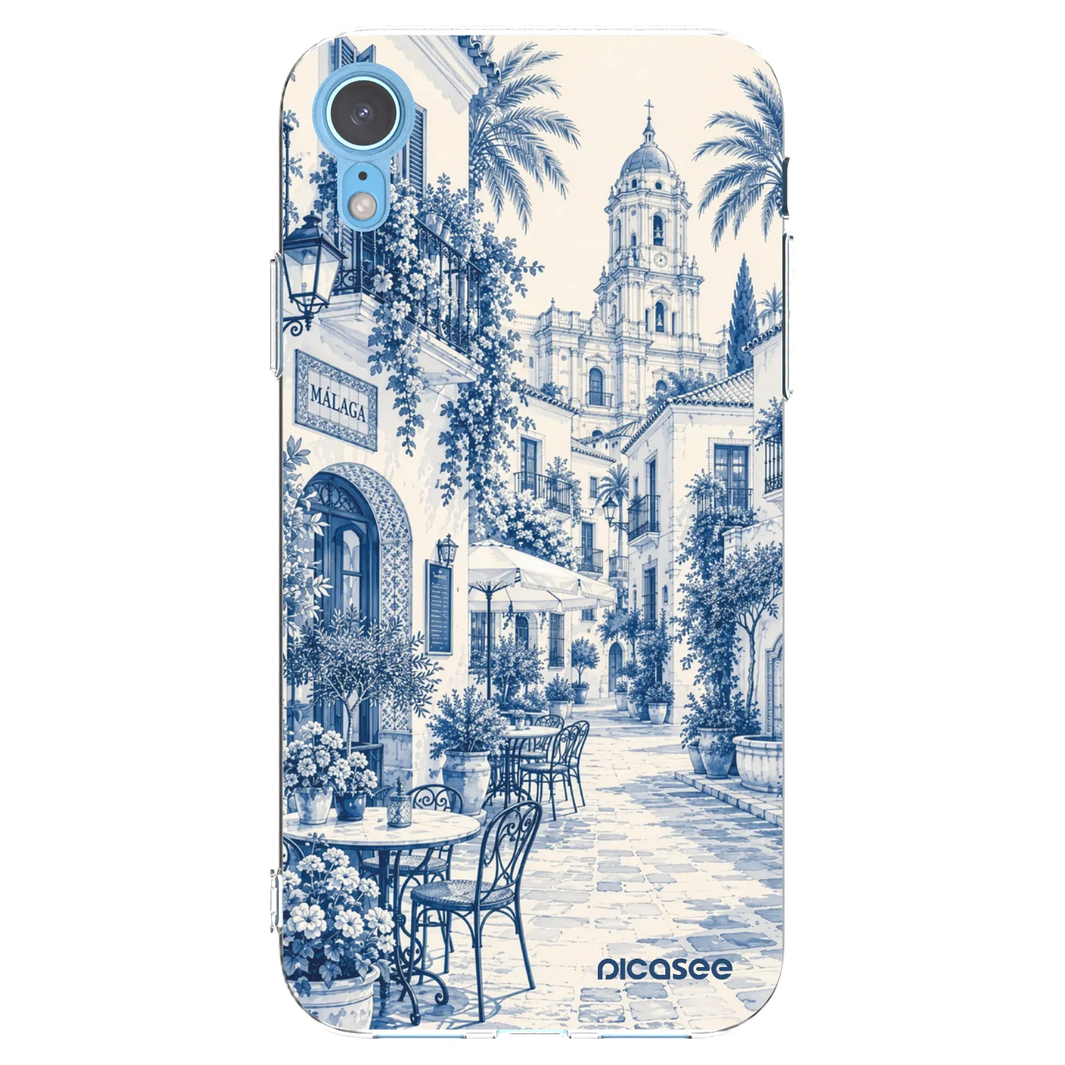 Picasee Apple iPhone XR Hülle - Transparentes Silikon - Calle Azul