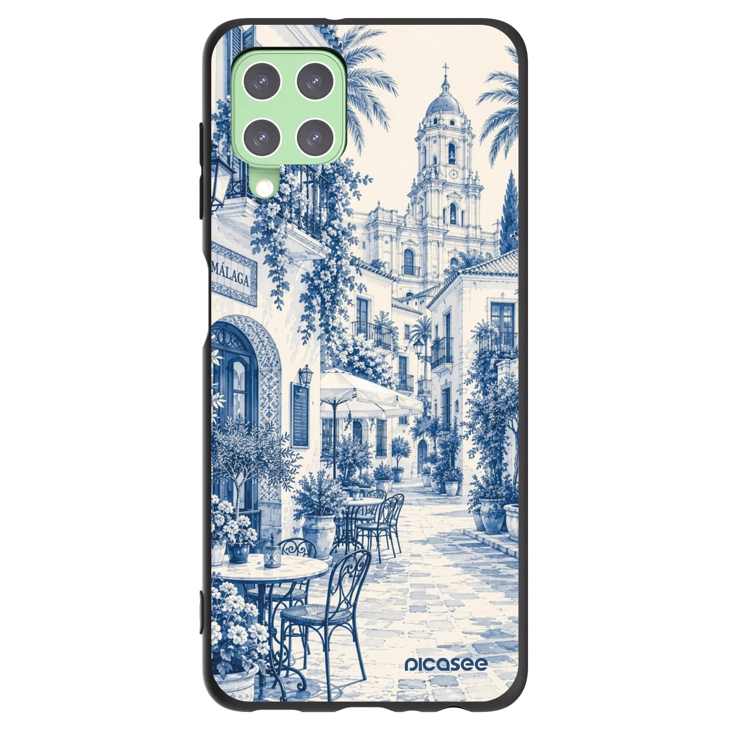 Picasee Samsung Galaxy A22 A225F 4G Hülle - Schwarzes Silikon - Calle Azul