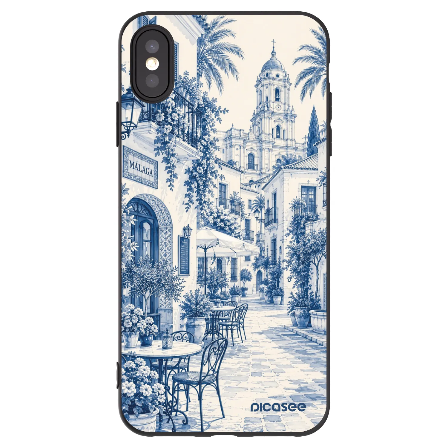Picasee Apple iPhone XS Max Hülle - Schwarzes Silikon - Calle Azul