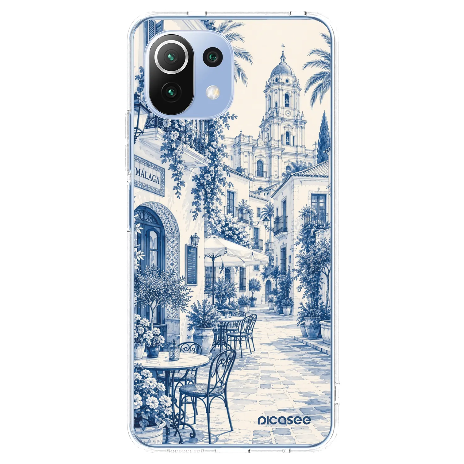 Picasee Xiaomi 11 Lite 5G NE Hülle - Transparentes Silikon - Calle Azul