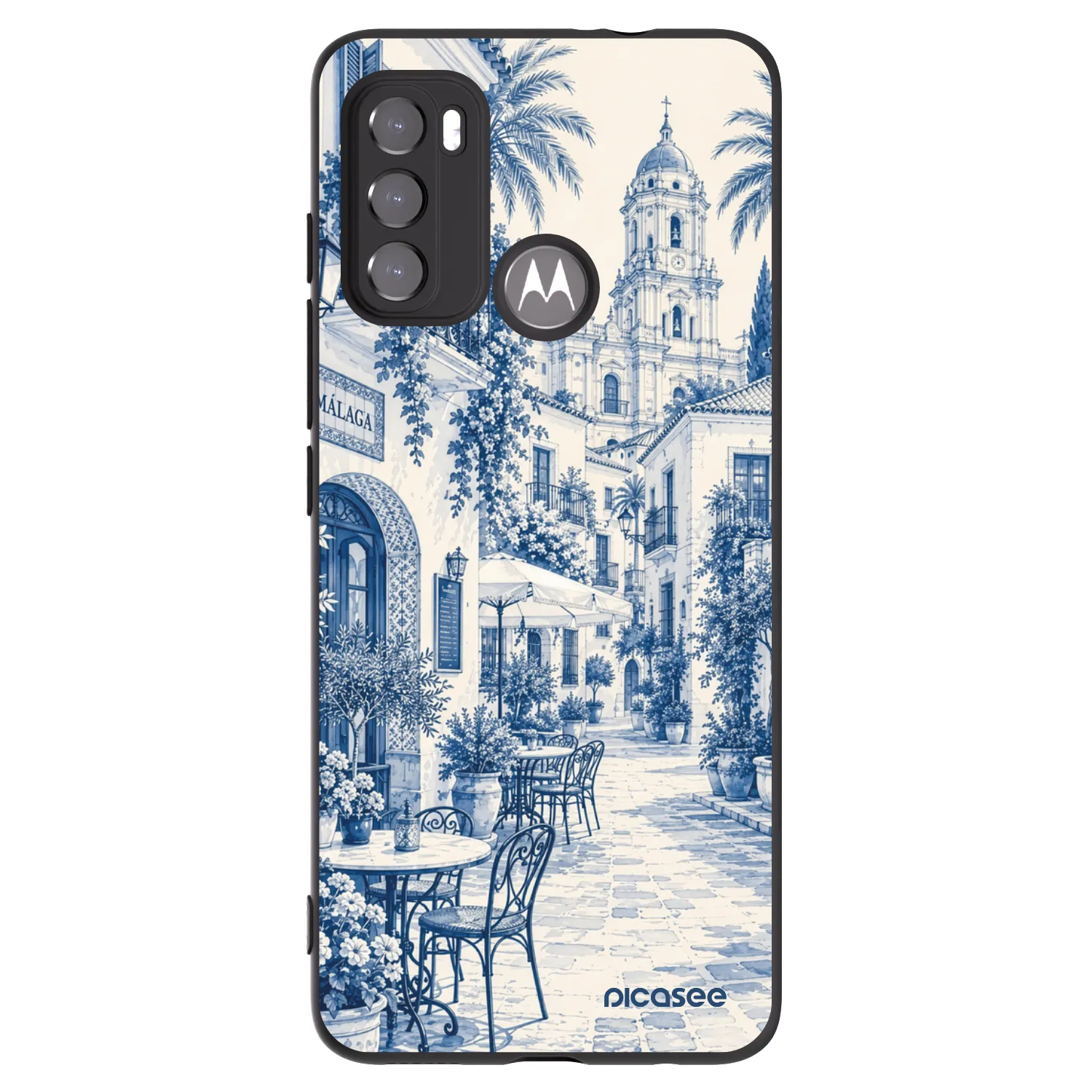 Picasee Motorola Moto G60 Hülle - Schwarzes Silikon - Calle Azul