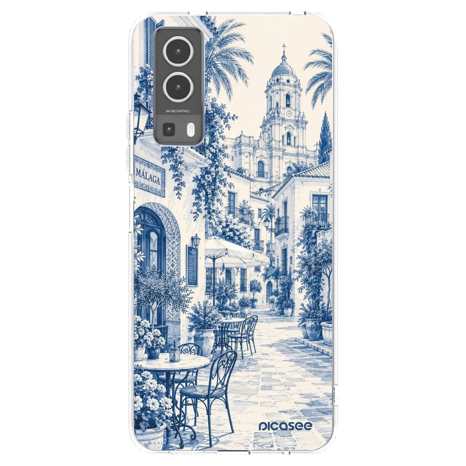 Picasee Vivo Y72 5G Hülle - Transparentes Silikon - Calle Azul
