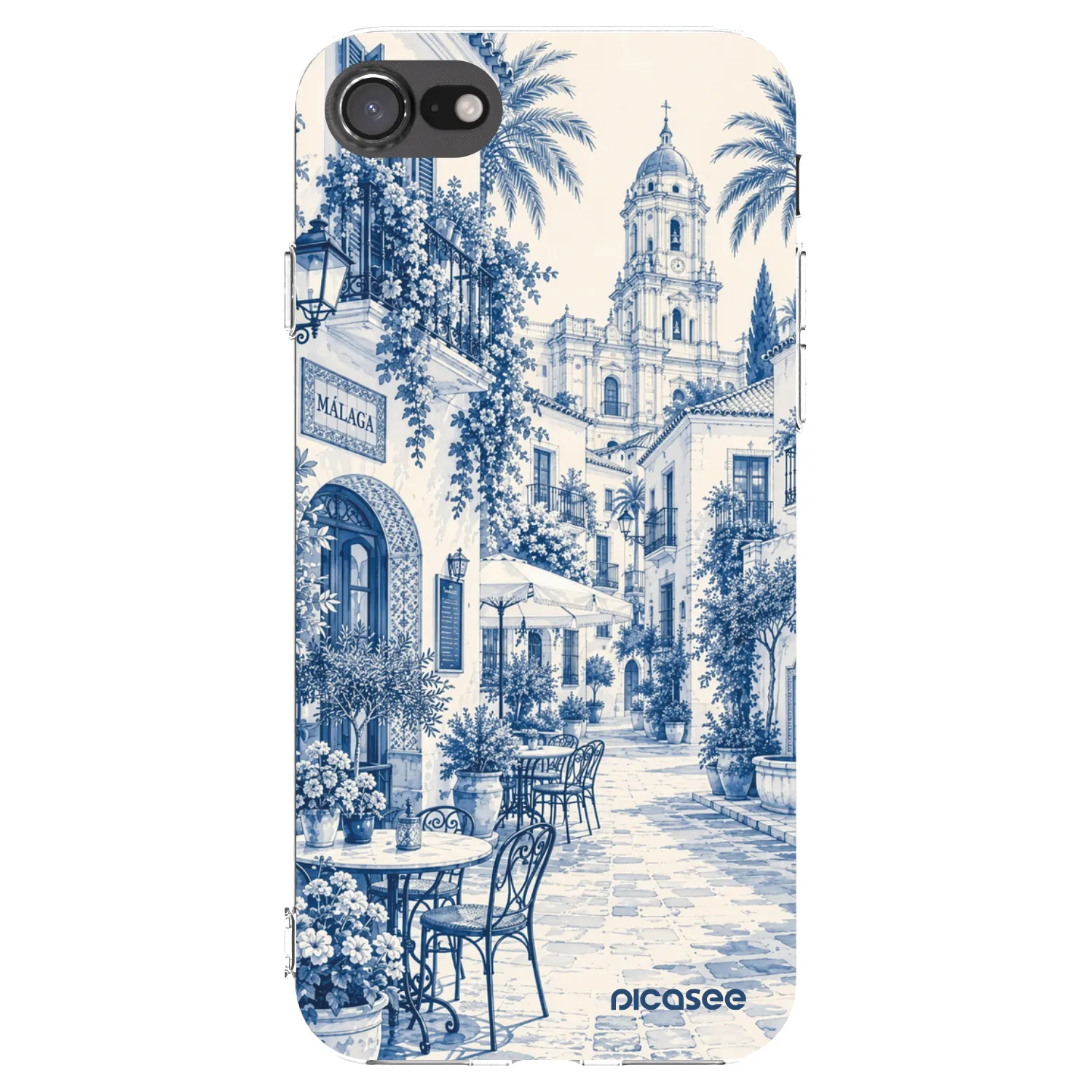 Picasee Apple iPhone SE 2022 Hülle - Transparentes Silikon - Calle Azul