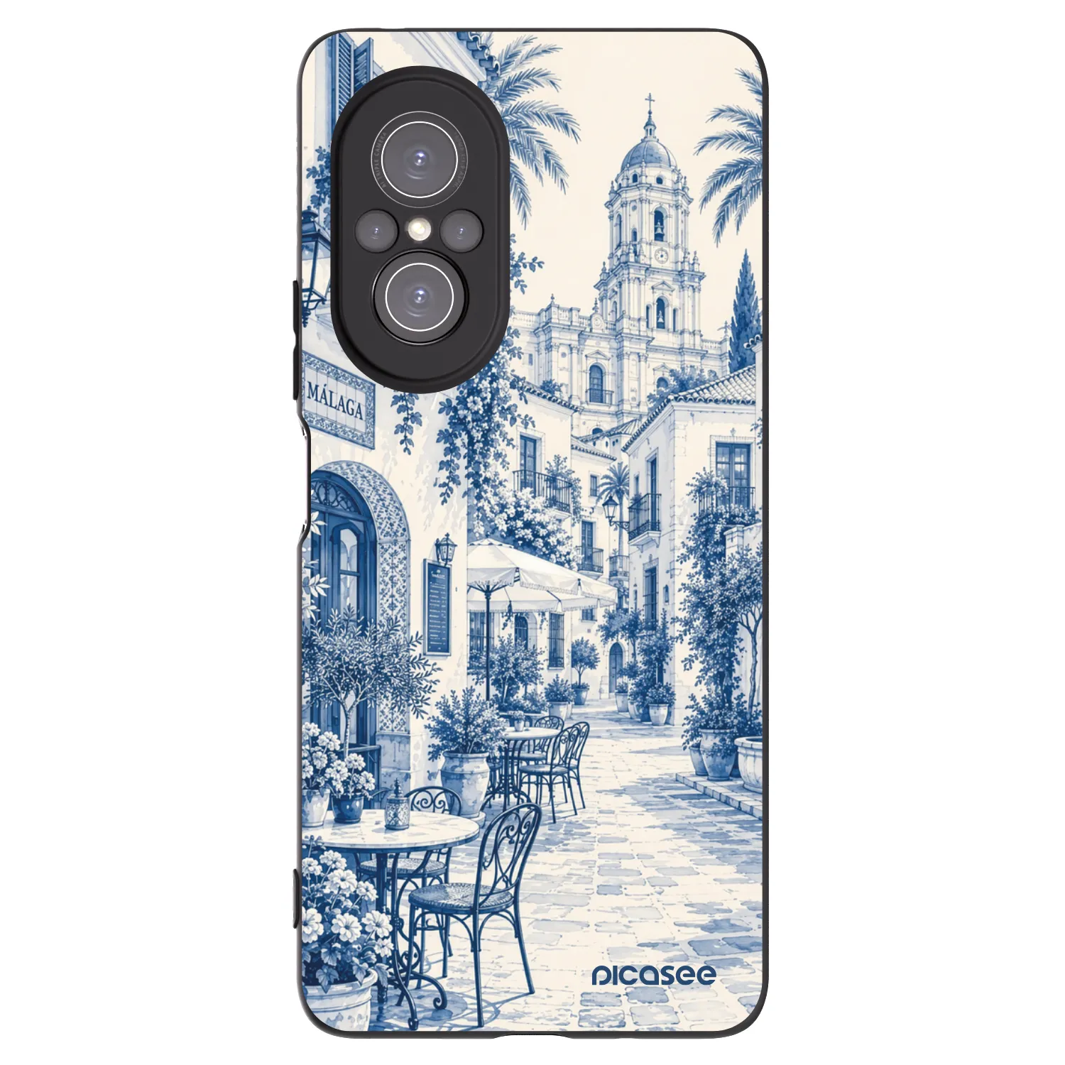 Picasee Huawei Nova 9 SE Hülle - Schwarzes Silikon - Calle Azul