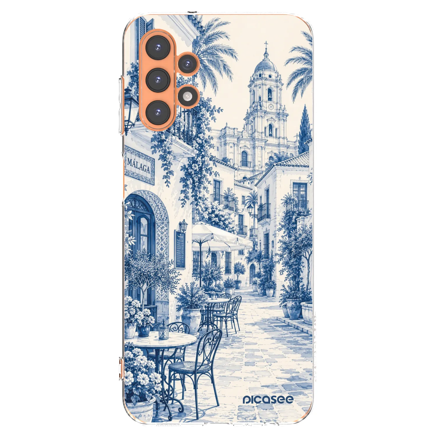Picasee Samsung Galaxy A13 4G A135 Hülle - Transparentes Silikon - Calle Azul