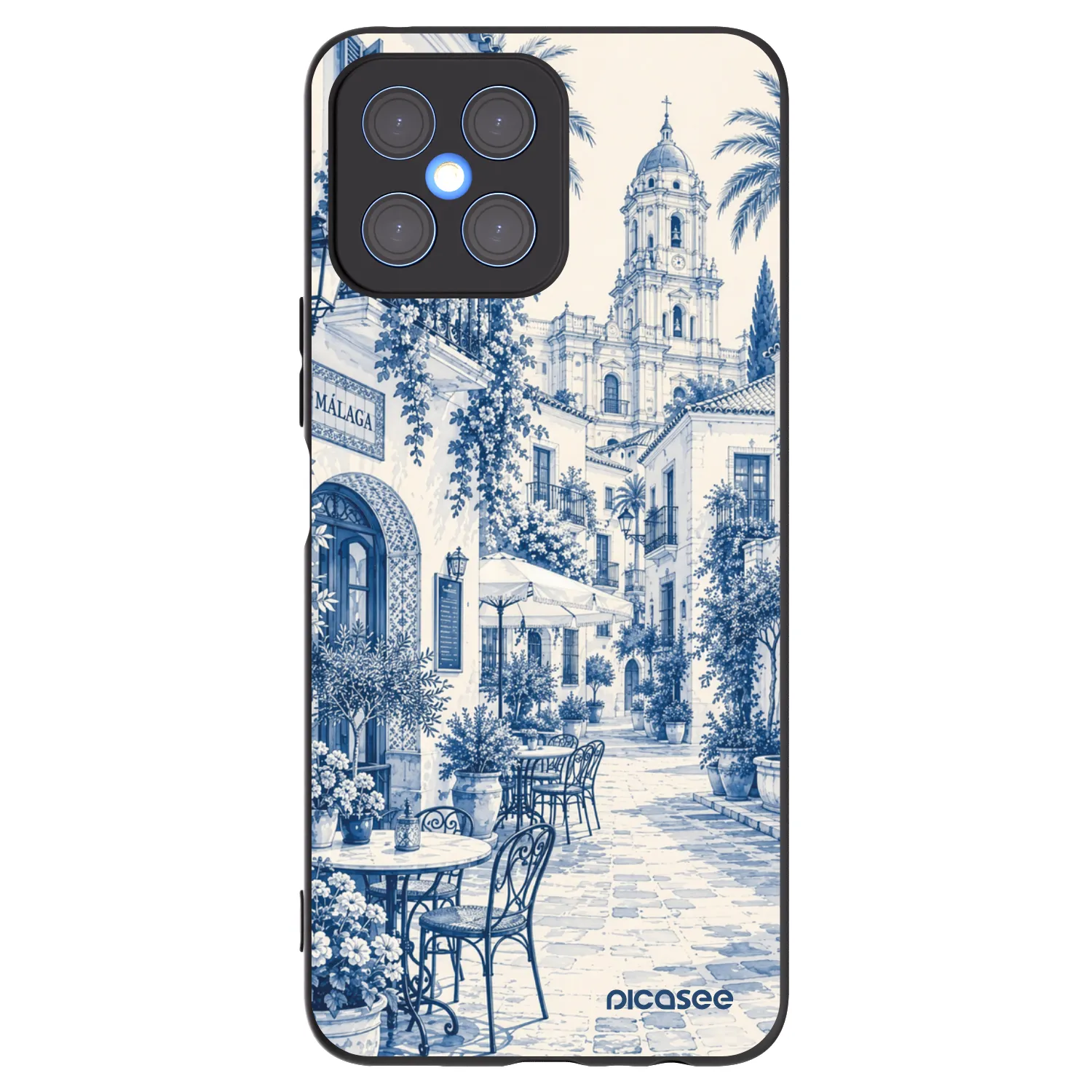 Picasee Honor X8 4G Hülle - Schwarzes Silikon - Calle Azul