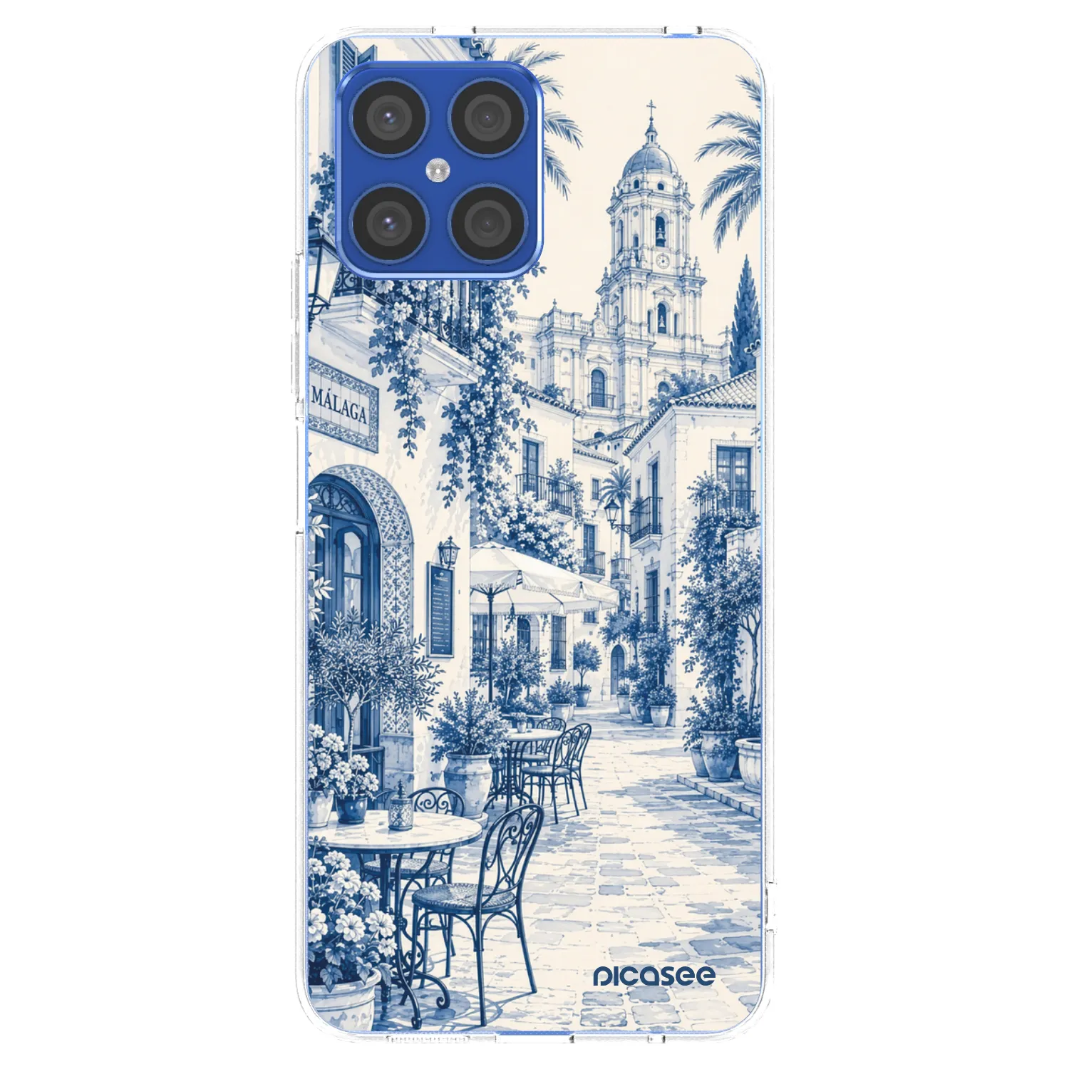Picasee Honor X8 4G Hülle - Transparentes Silikon - Calle Azul