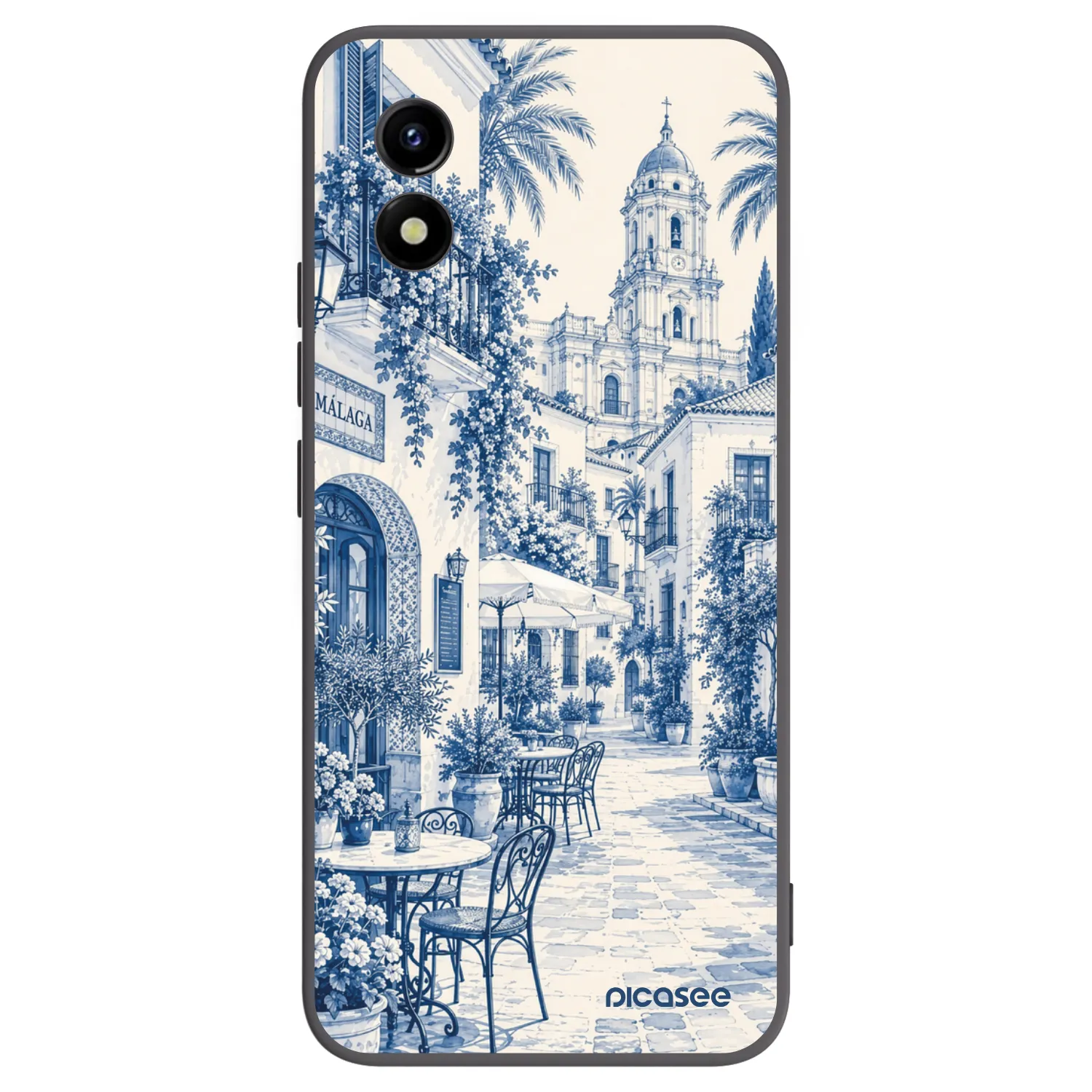 Picasee Vivo Y01 Hülle - Schwarzes Silikon - Calle Azul