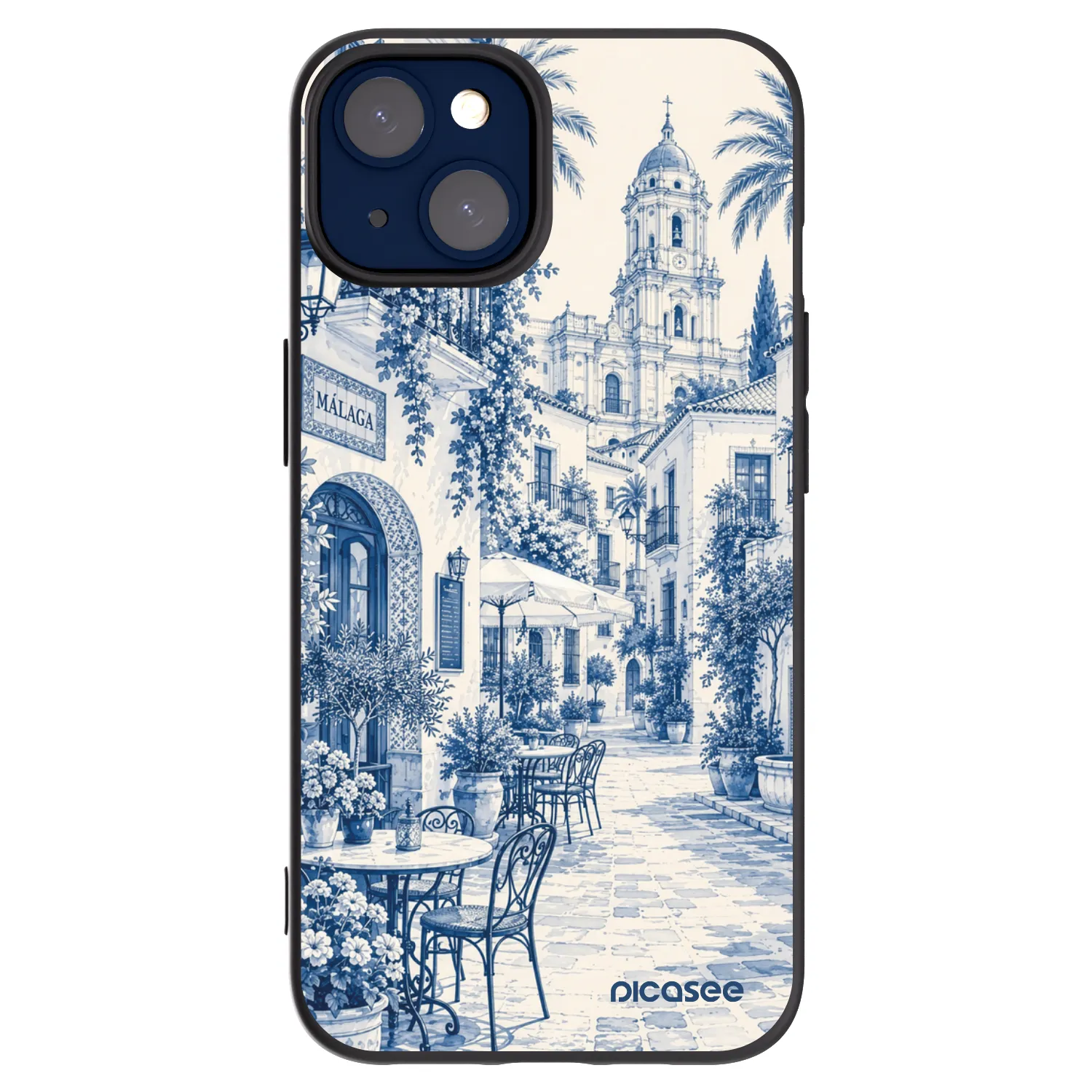 Picasee Apple iPhone 14 Hülle - Schwarzes Silikon - Calle Azul