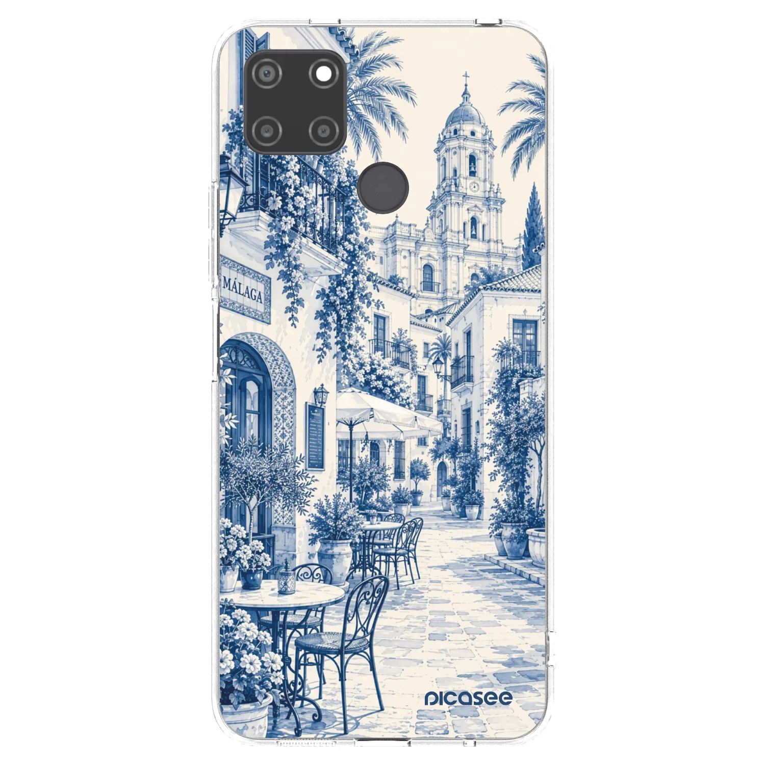 Picasee Realme C21Y Hülle - Transparentes Silikon - Calle Azul