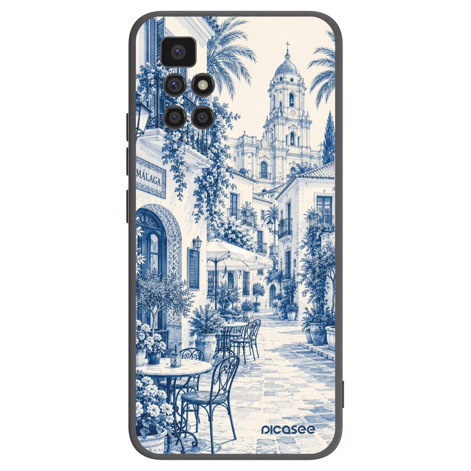 Picasee Xiaomi Redmi 10 (2022) Hülle - Schwarzes Silikon - Calle Azul