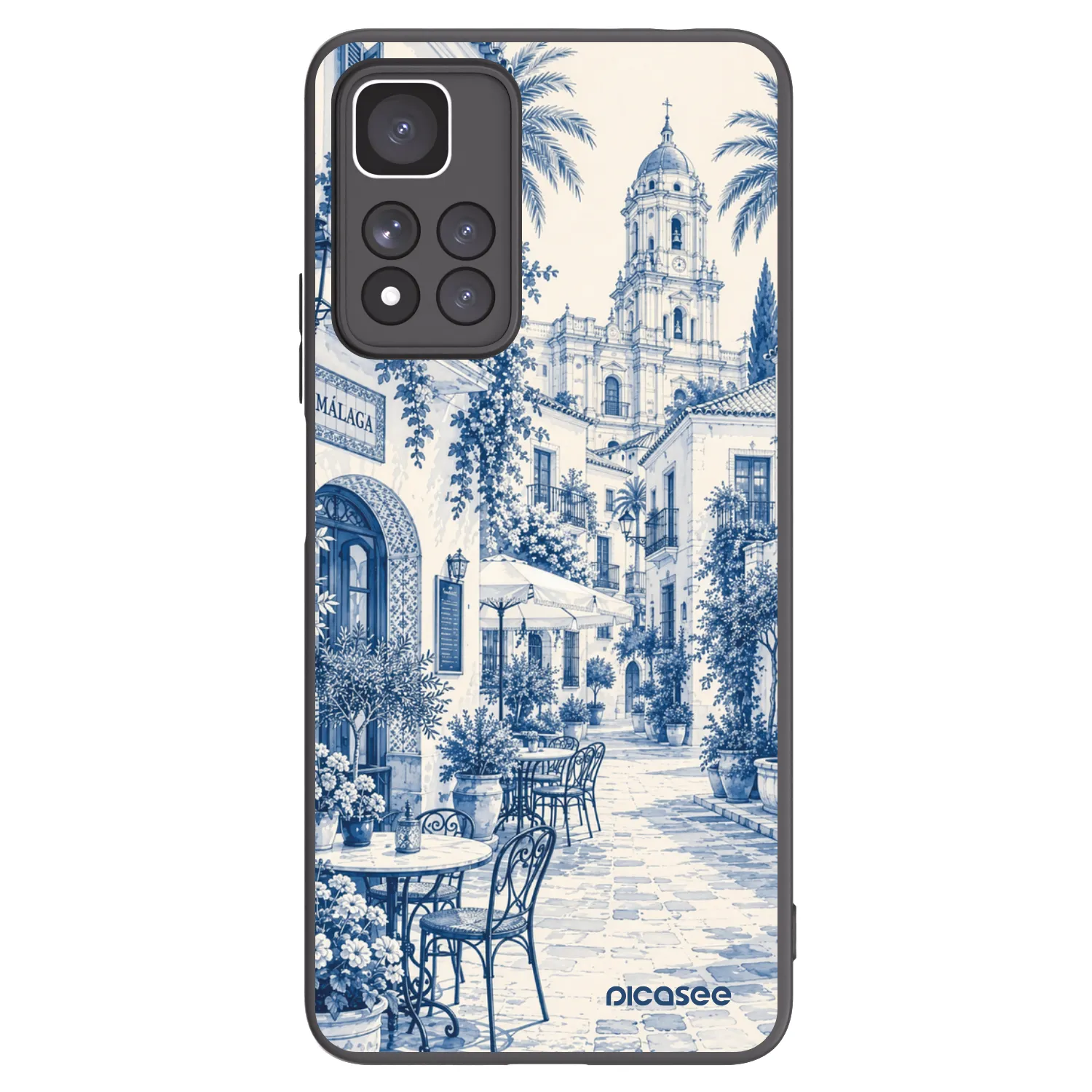 Picasee Xiaomi Redmi Note 11 Pro+ 5G Hülle - Schwarzes Silikon - Calle Azul