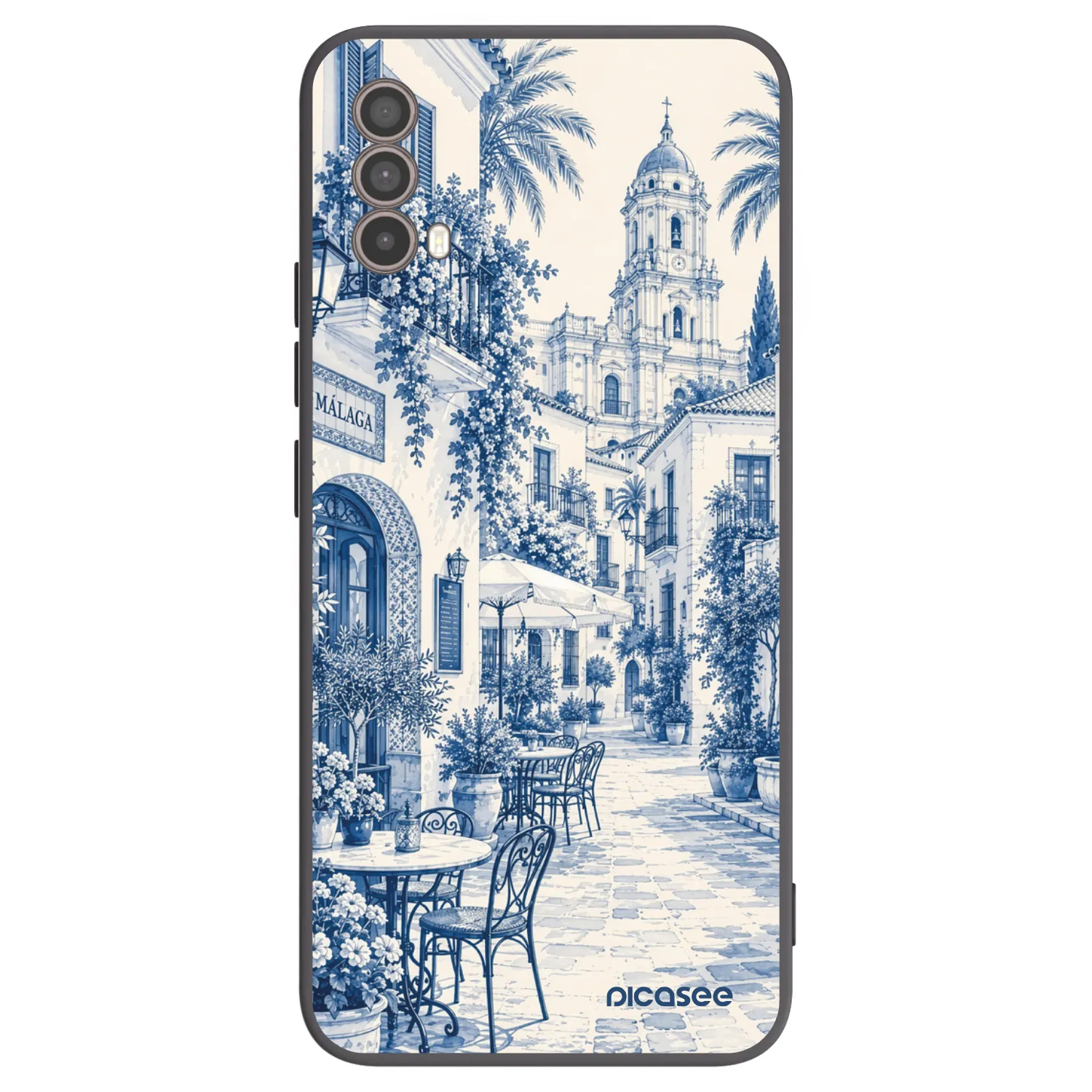Picasee Motorola Moto E40 Hülle - Schwarzes Silikon - Calle Azul