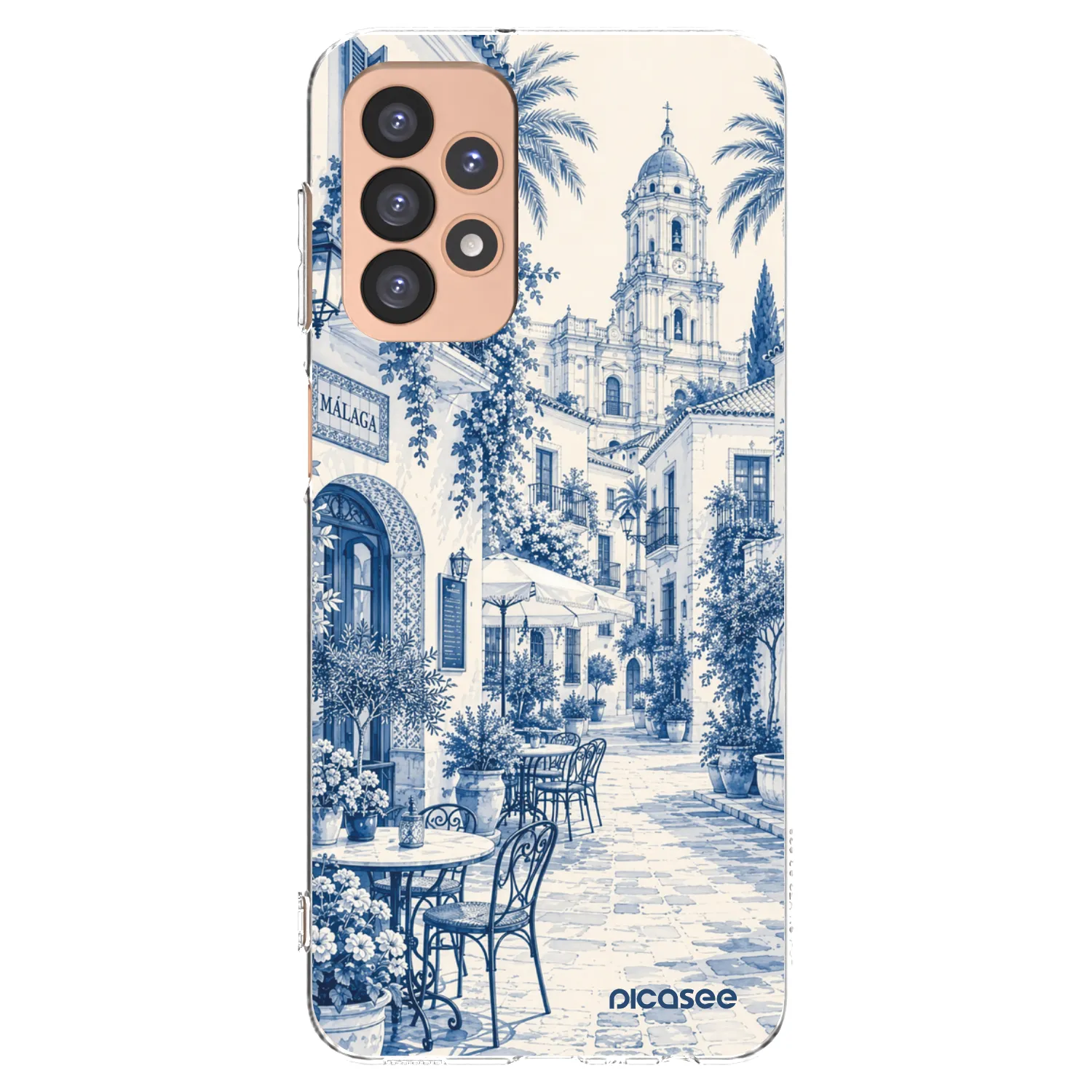 Picasee Samsung Galaxy A23 A236B 5G Hülle - Transparentes Silikon - Calle Azul