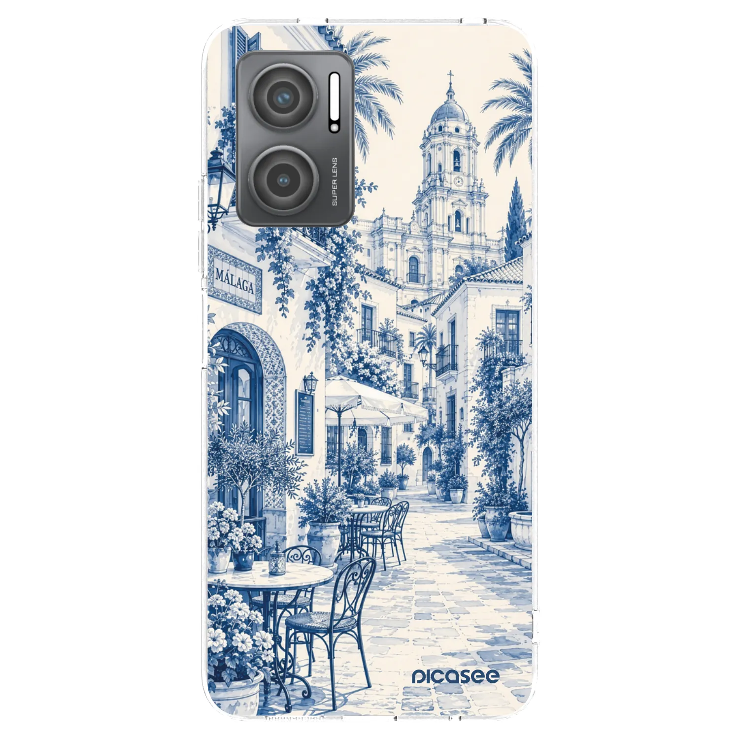 Picasee Xiaomi Redmi 10 5G Hülle - Transparentes Silikon - Calle Azul