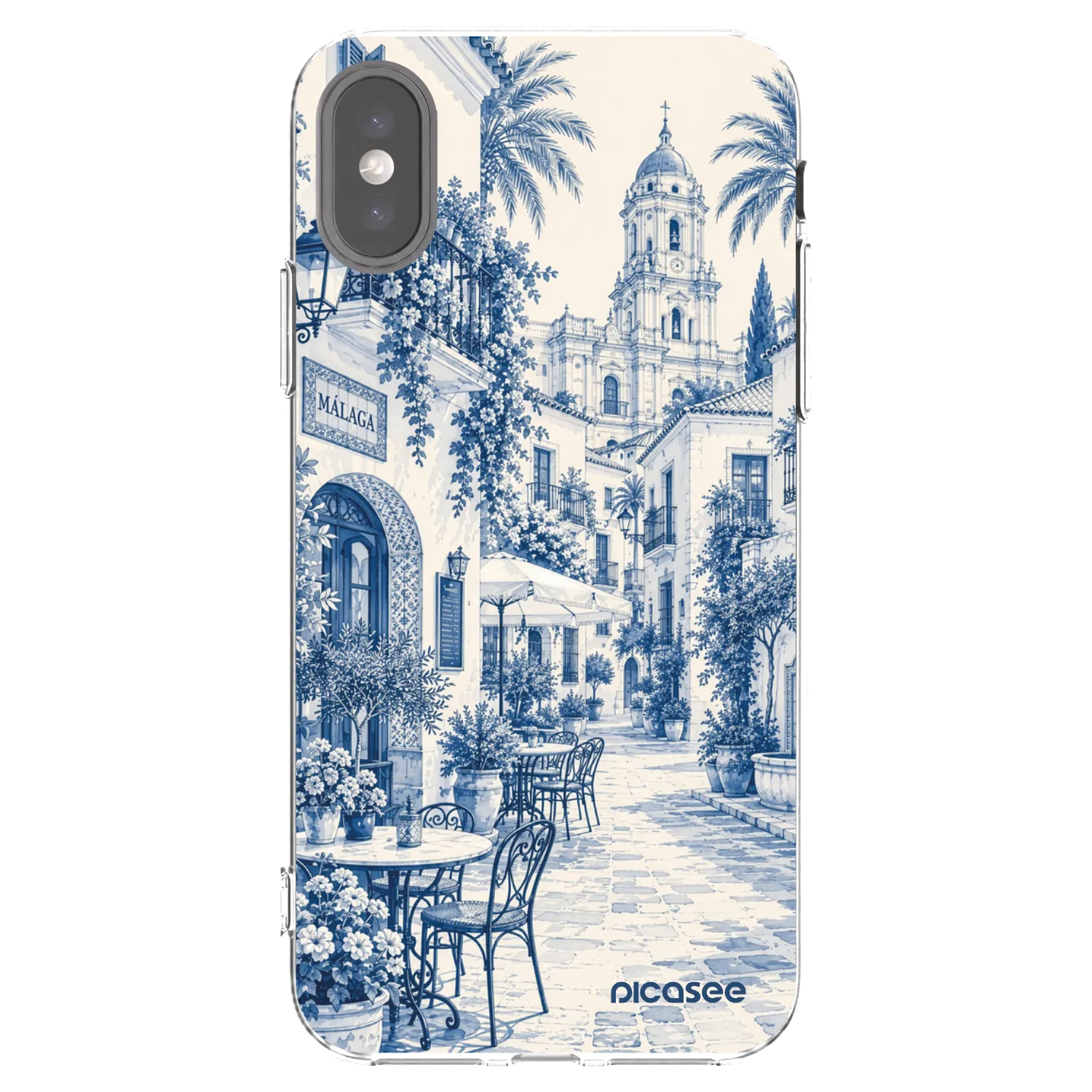 Picasee Apple iPhone X/XS Hülle - Transparentes Silikon - Calle Azul