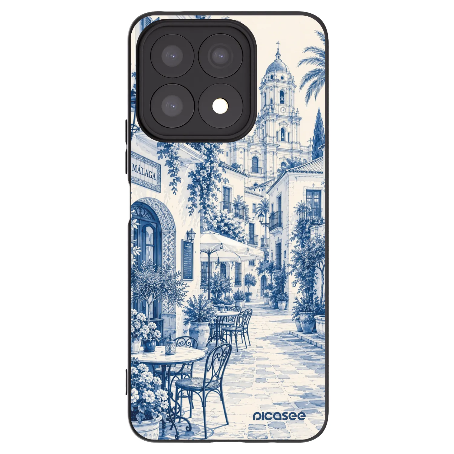 Picasee Honor X8a Hülle - Schwarzes Silikon - Calle Azul