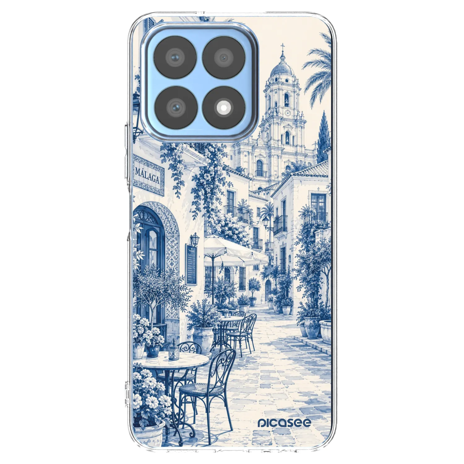 Picasee Honor X8a Hülle - Transparentes Silikon - Calle Azul