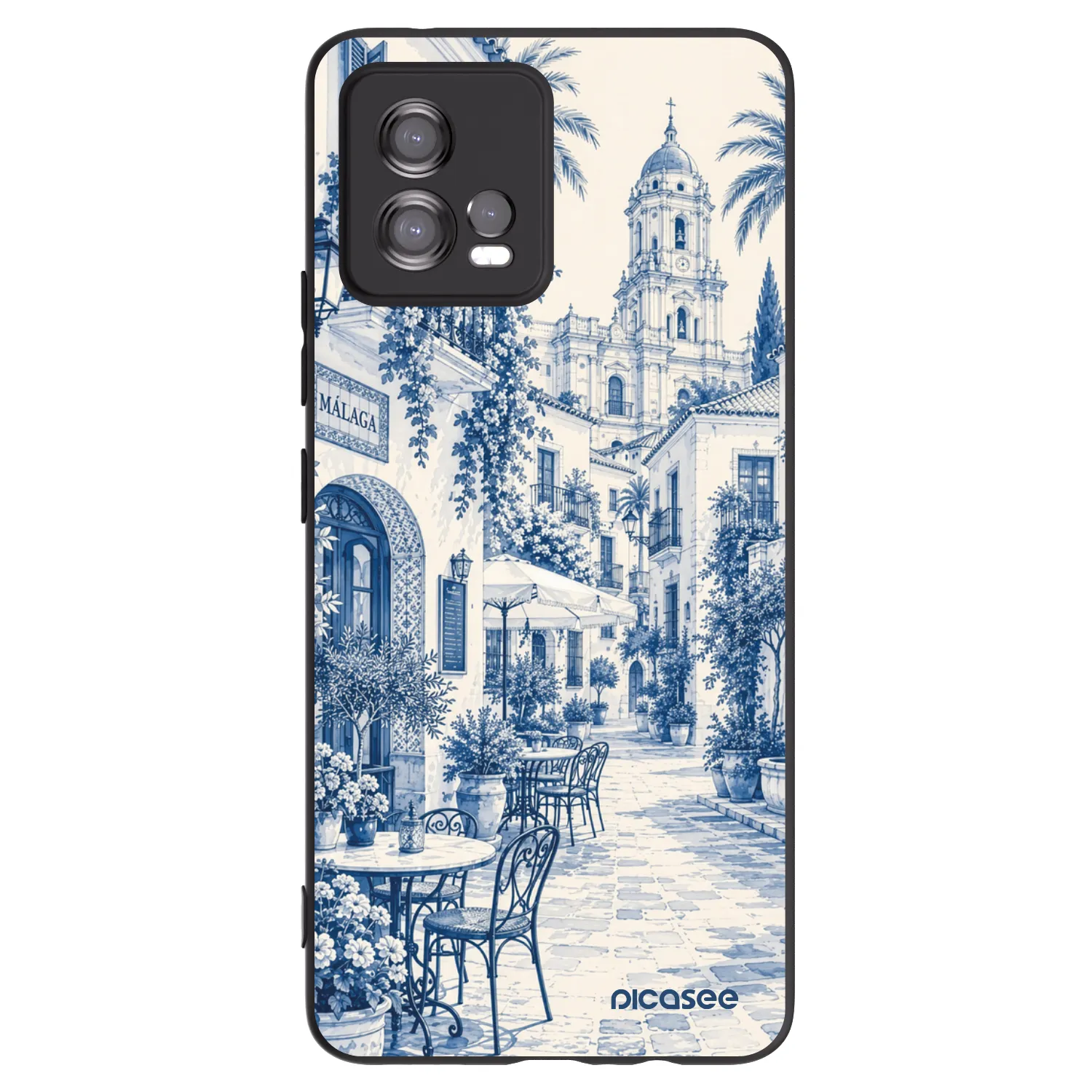 Picasee Motorola Moto G72 Hülle - Schwarzes Silikon - Calle Azul