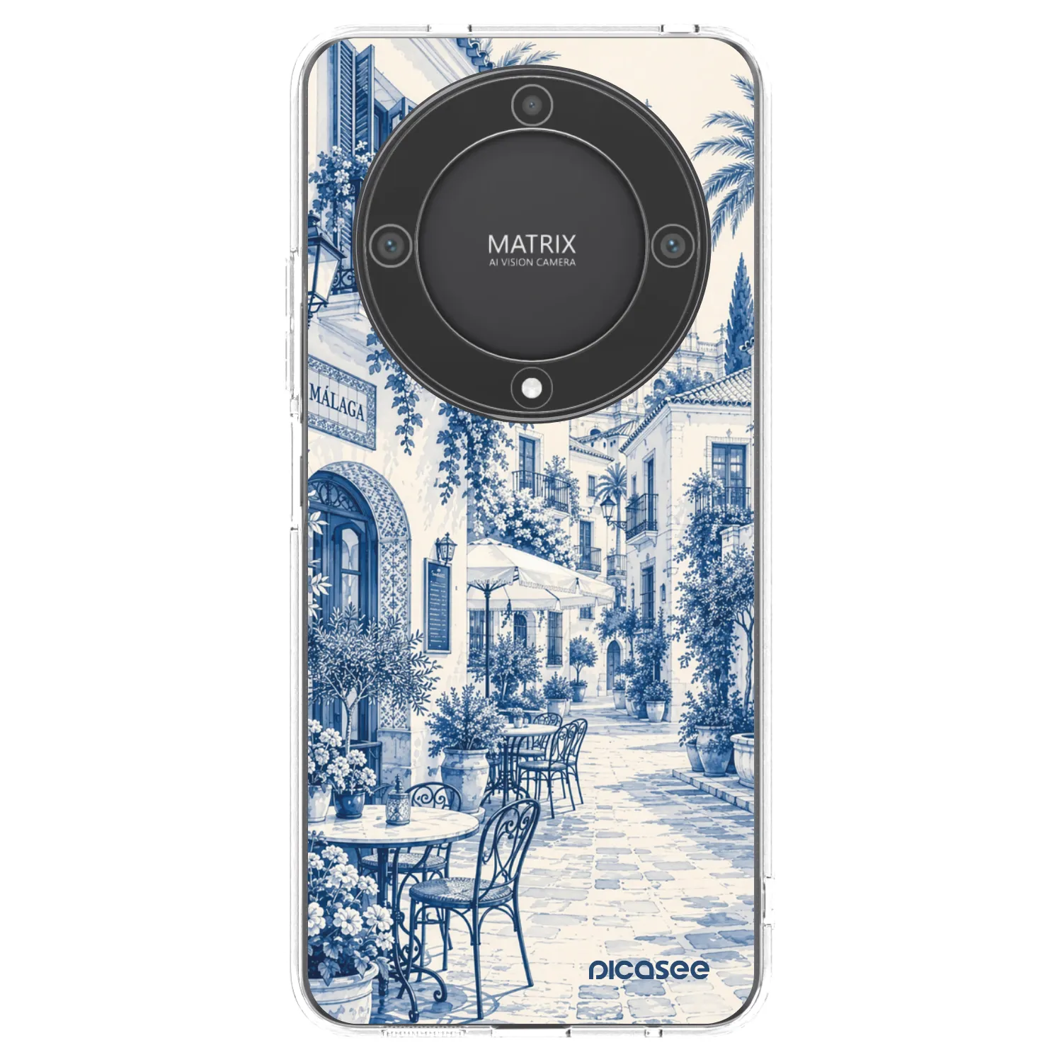 Picasee Honor Magic5 Lite 5G Hülle - Transparentes Silikon - Calle Azul