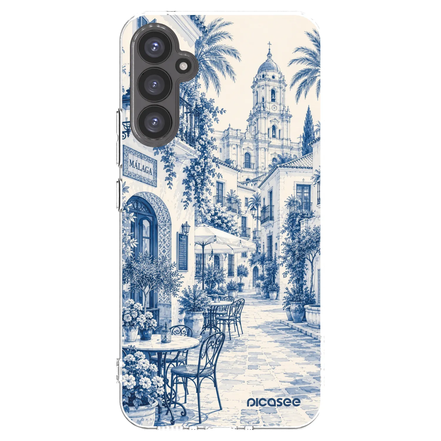 Picasee Samsung Galaxy A34 5G A346B Hülle - Transparentes Silikon - Calle Azul