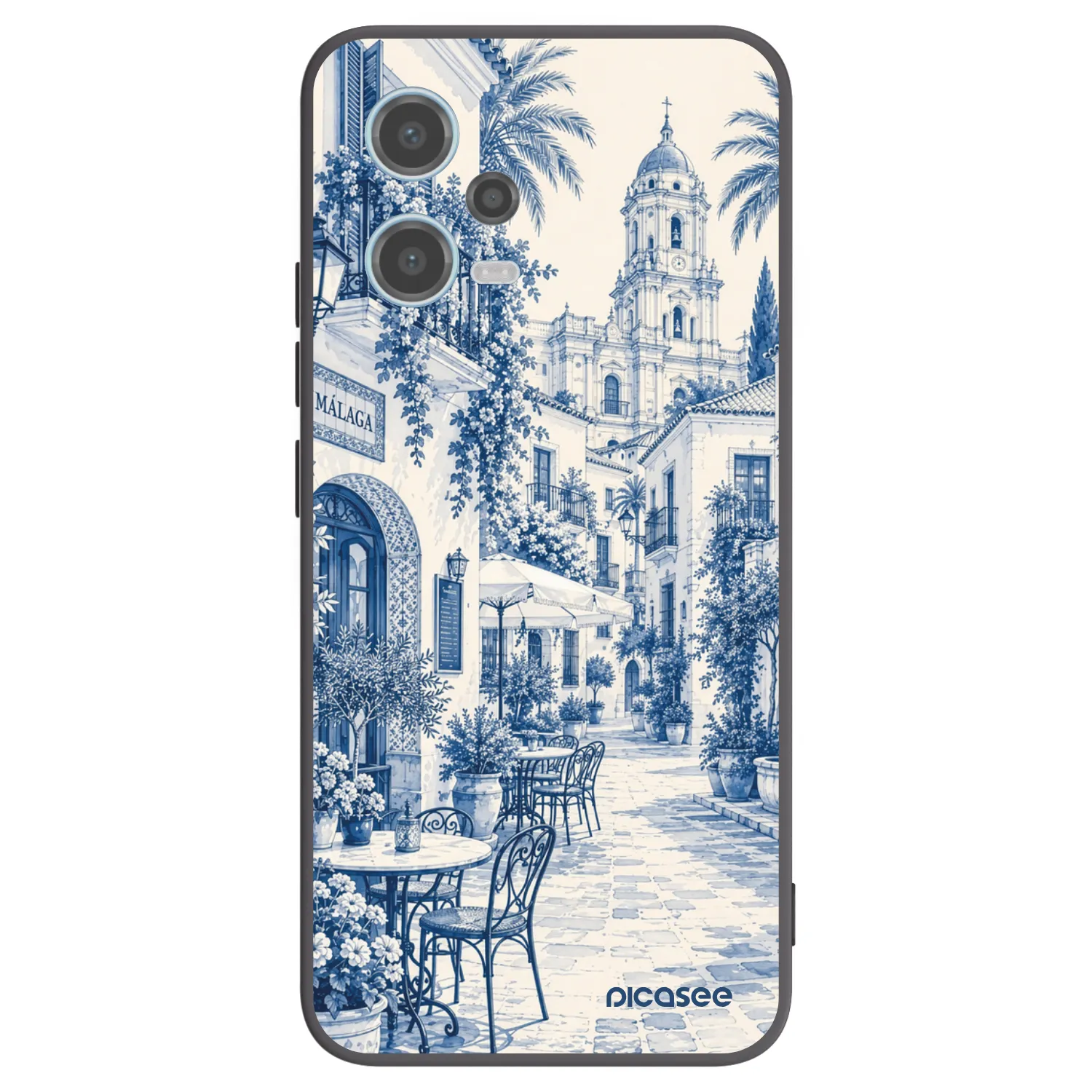 Picasee Xiaomi Redmi Note 12 5G Hülle - Schwarzes Silikon - Calle Azul