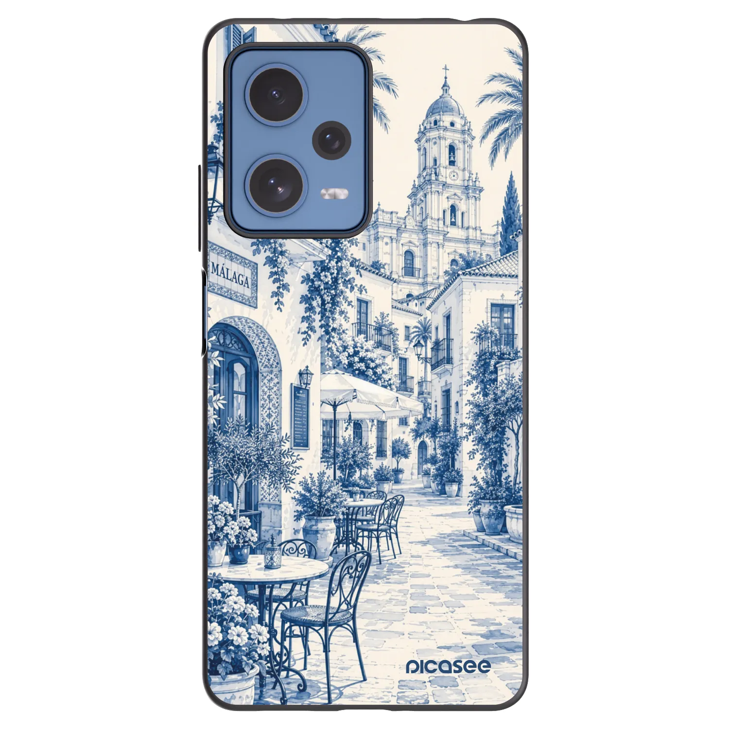 Picasee Xiaomi Redmi Note 12 Pro 5G Hülle - Schwarzes Silikon - Calle Azul