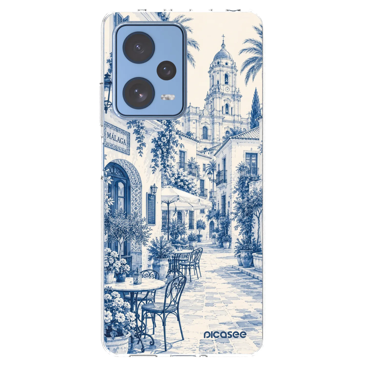 Picasee Xiaomi Redmi Note 12 Pro 5G Hülle - Transparentes Silikon - Calle Azul
