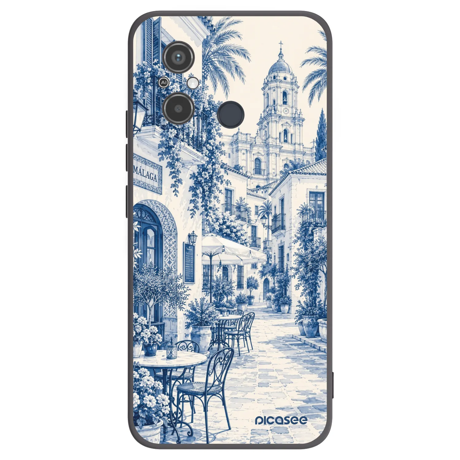 Picasee Xiaomi Redmi 12C Hülle - Schwarzes Silikon - Calle Azul