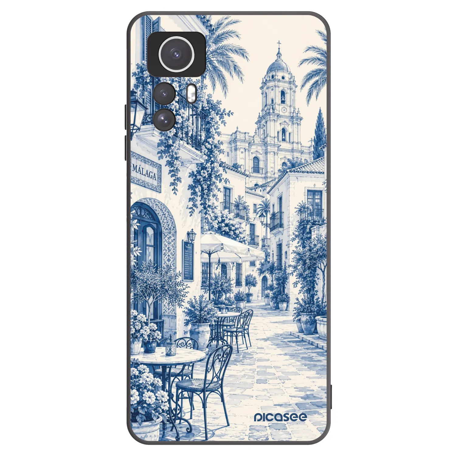 Picasee Xiaomi Redmi Note 12S Hülle - Schwarzes Silikon - Calle Azul