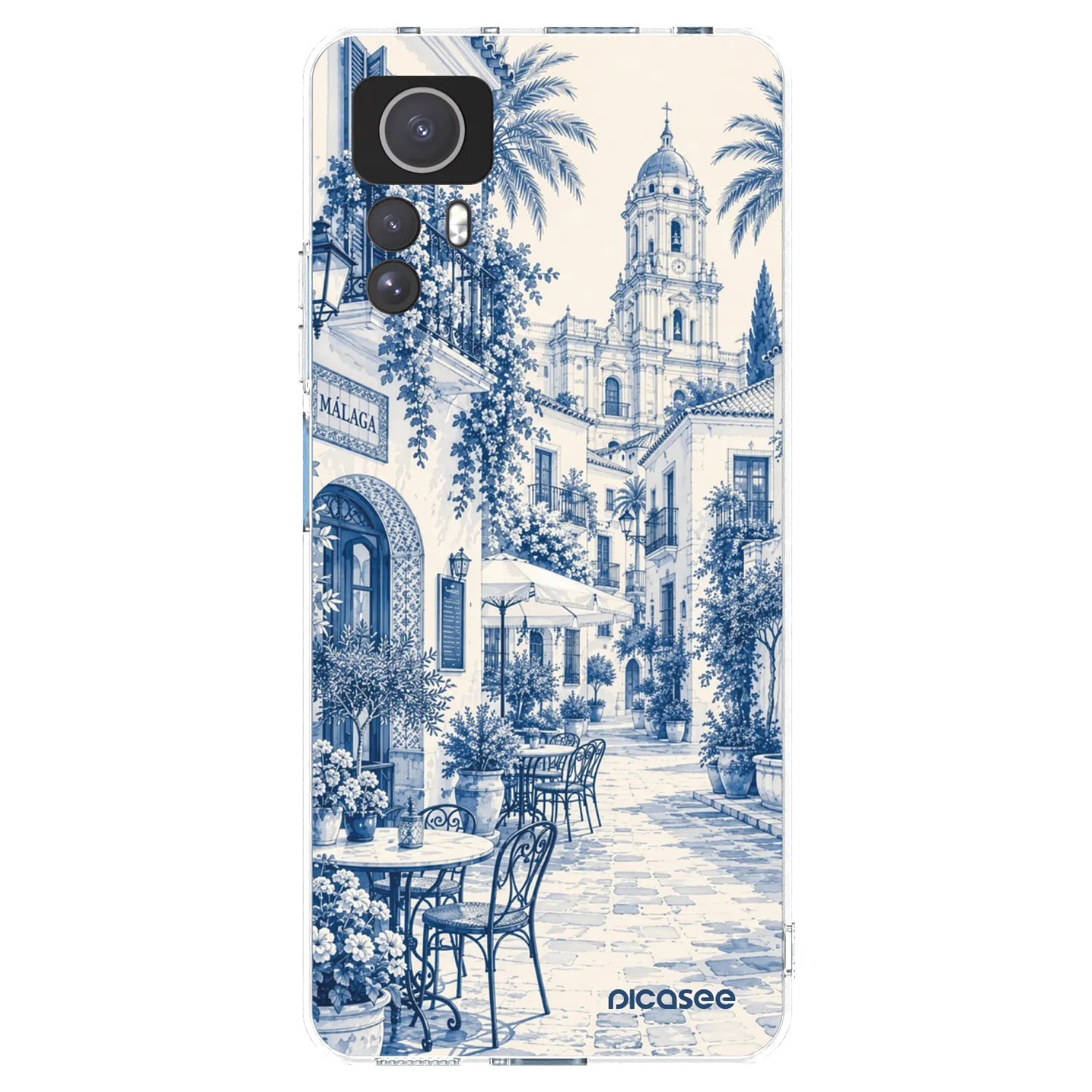 Picasee Xiaomi Redmi Note 12S Hülle - Transparentes Silikon - Calle Azul
